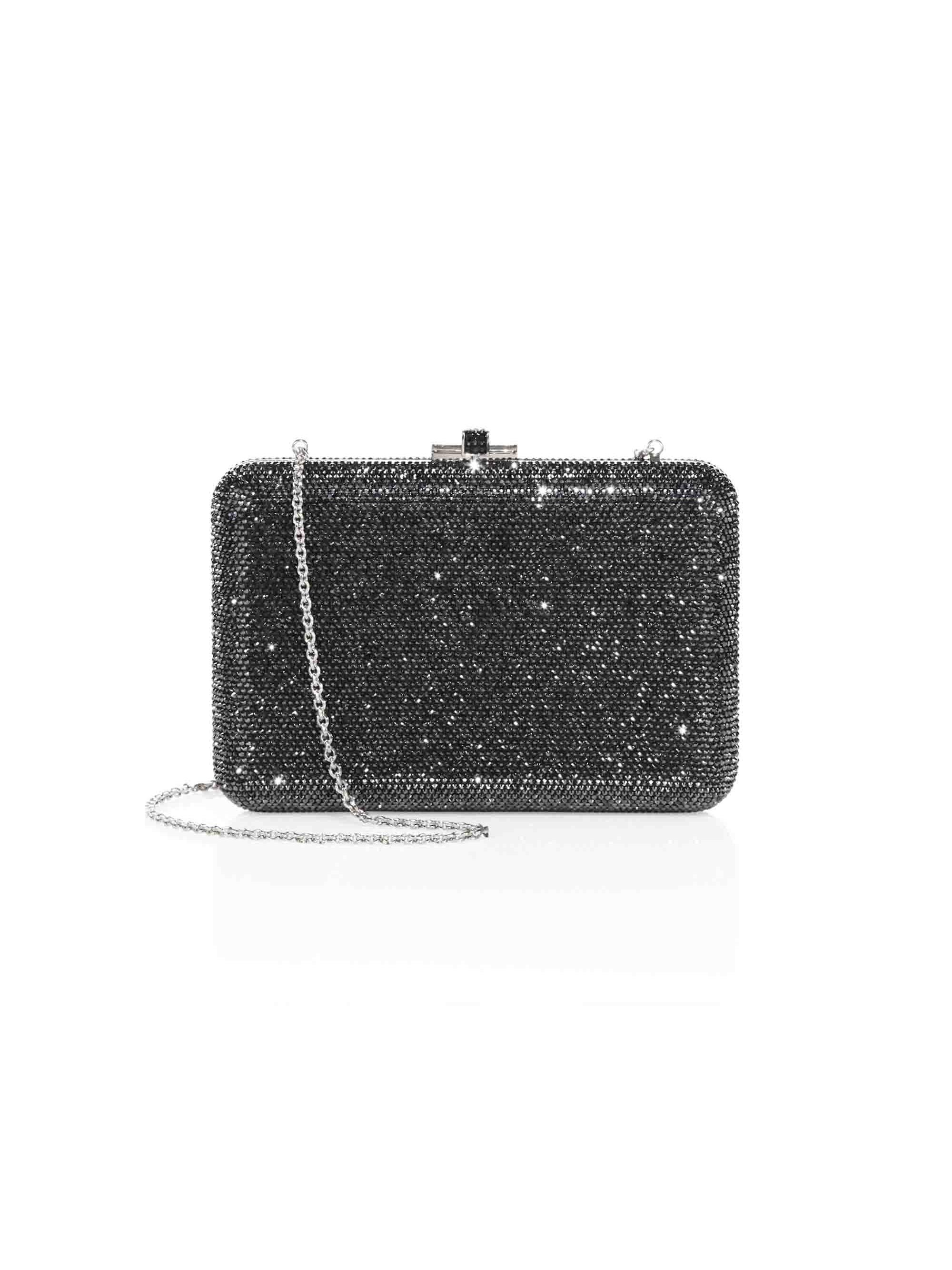 Judith Leiber Couture Women's Slim Slide Crystal Clutch - Anthracite