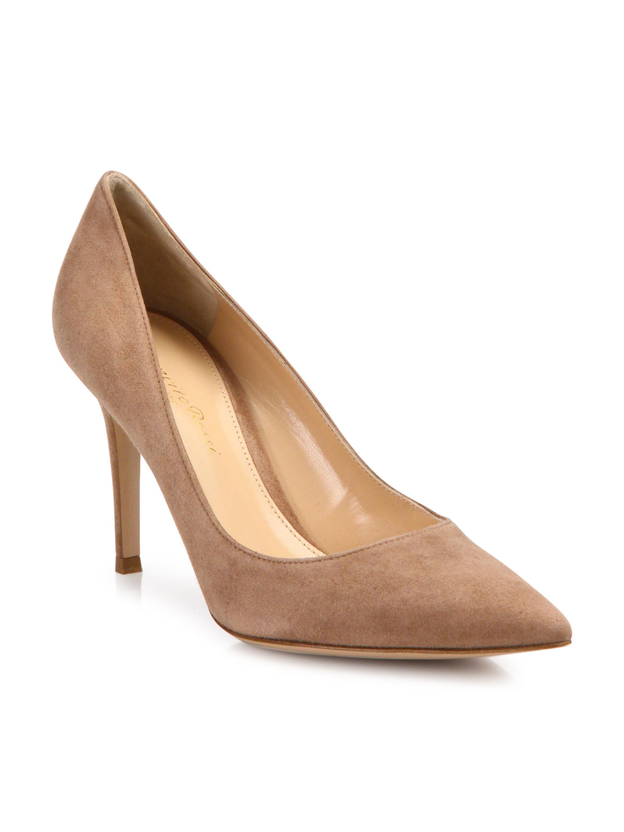 Gianvito Rossi Women's Gianvito 85MM Suede Pumps - Praline