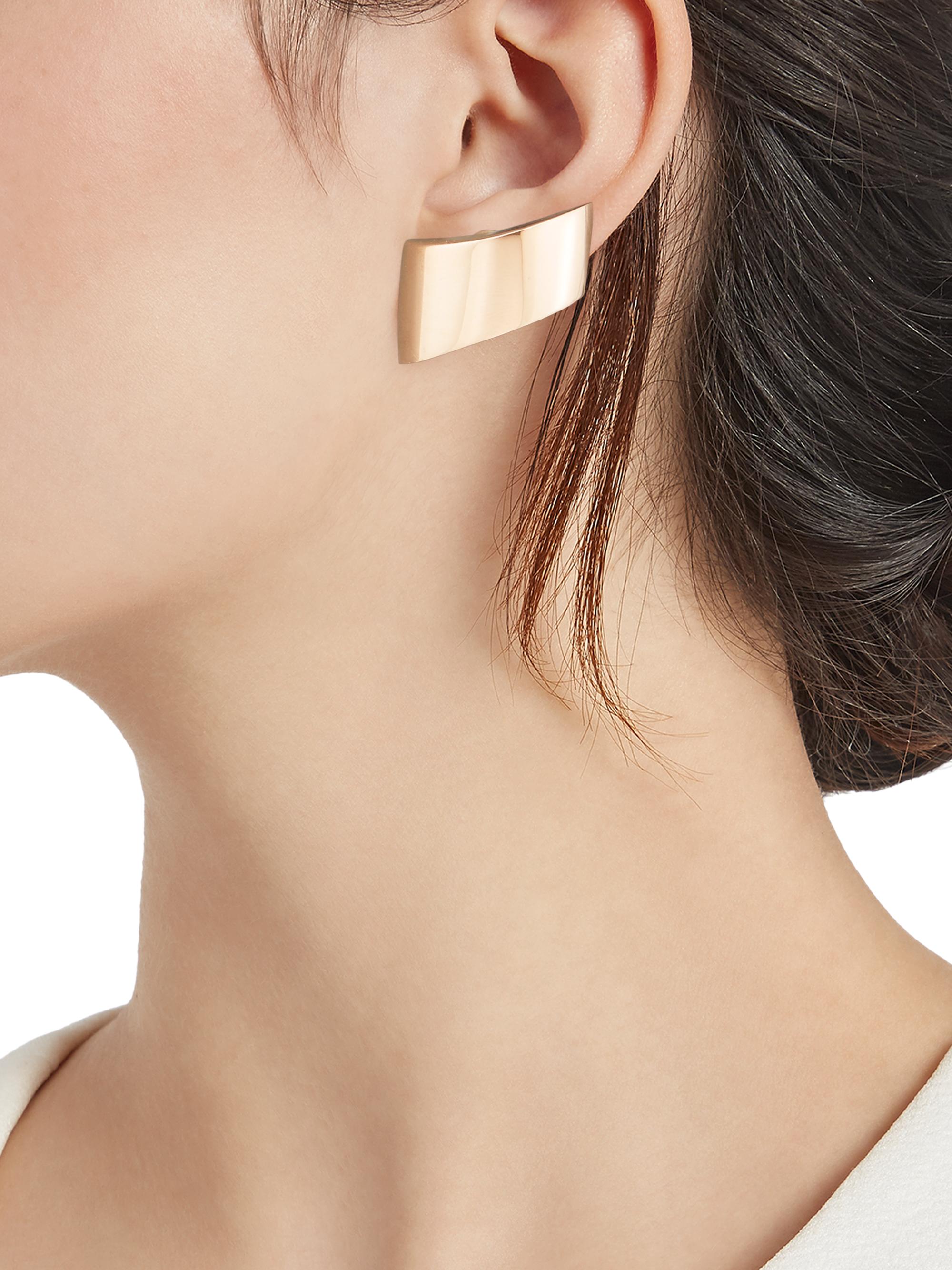 Vhernier Women's Vague 18K Rose Gold Clip-On Earrings - Rose Gold - back view in Rose gold