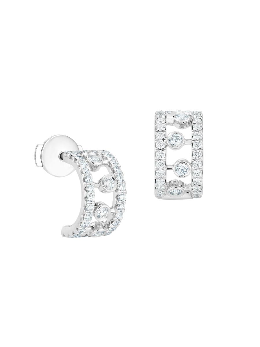 ピアス Monday Edition _ Clear Dewdrops Hoop Earrings De Beers Jewellers Dewdrop Diamond & 18K White Gold Hoop