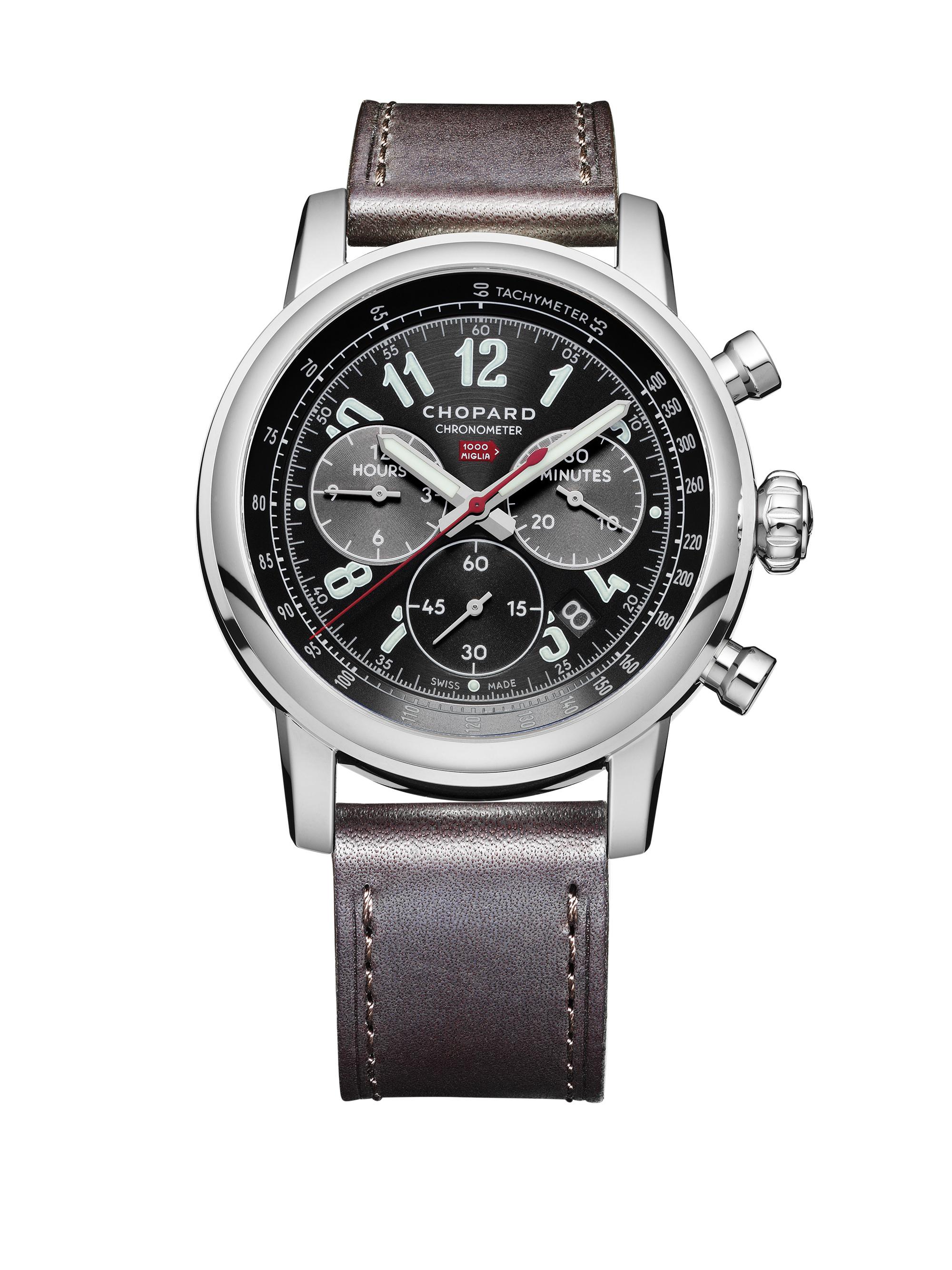 Chopard Women's Mille Miglia 2016 Race Edition Stainless Steel & Leather-Strap Chronograph Watch - Grey