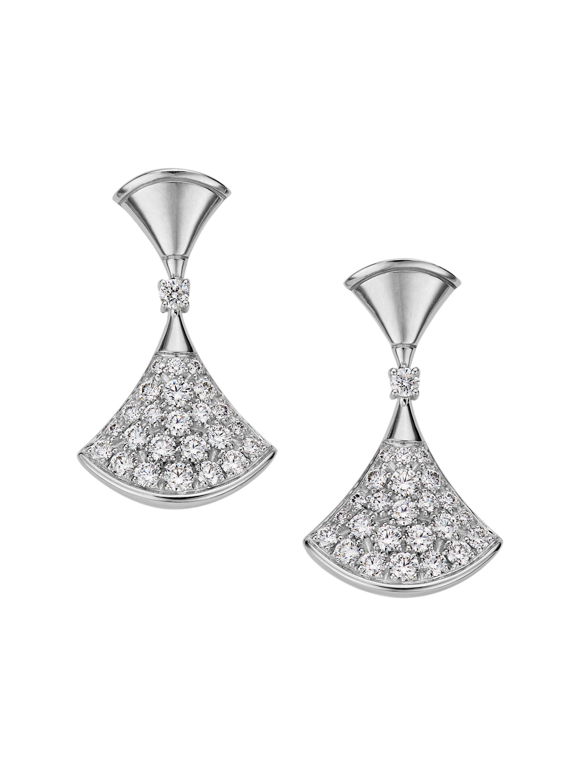 BVLGARI Women's Divas' Dream 18K White Gold & Diamond Earrings - White Gold