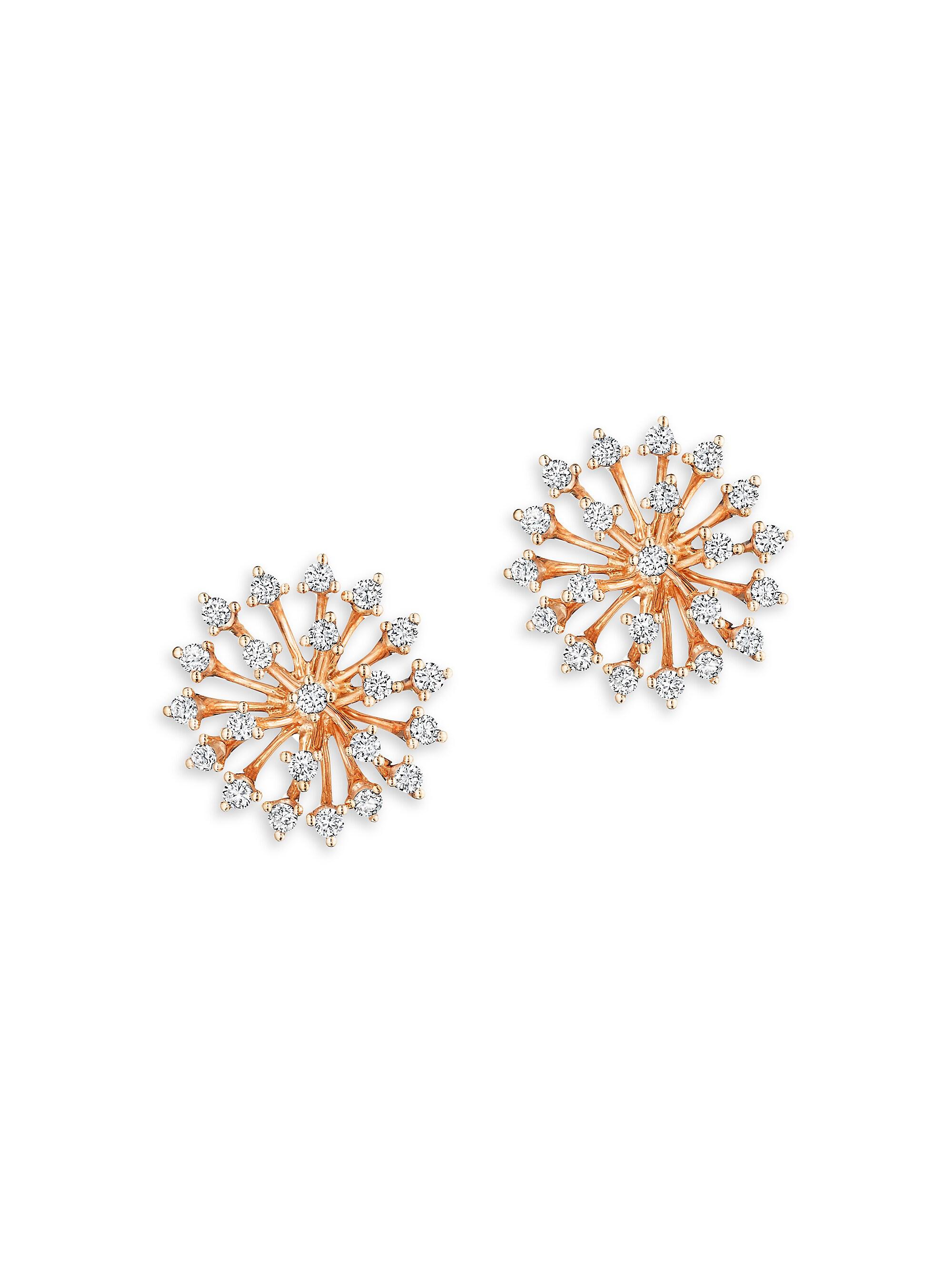 Hueb Women's Luminus 18K Rose Gold & Diamond Stud Earrings - Rose Gold