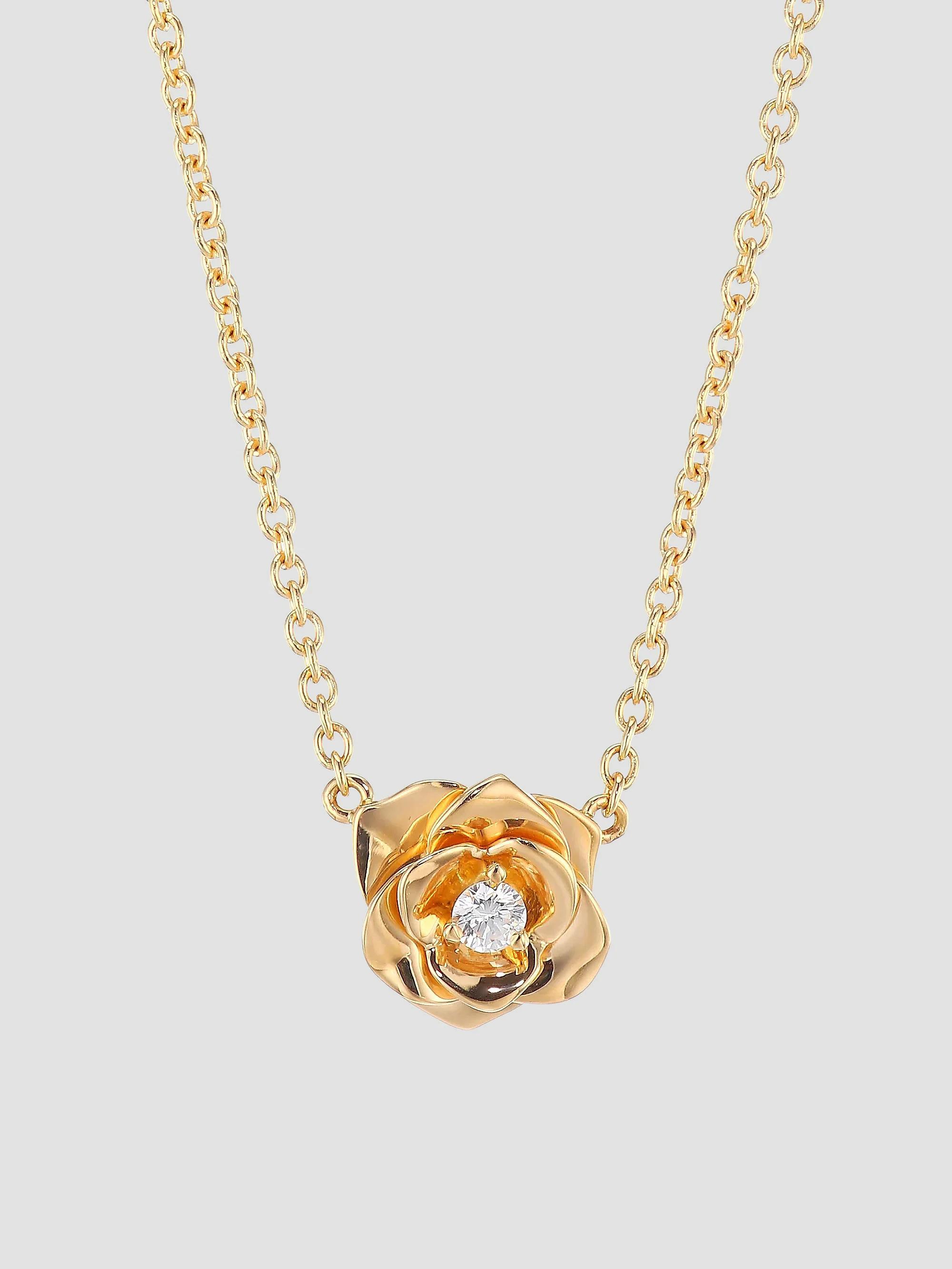 Piaget Women's Rose 18K Yellow Gold & Diamond Pendant Necklace - Yellow Gold
