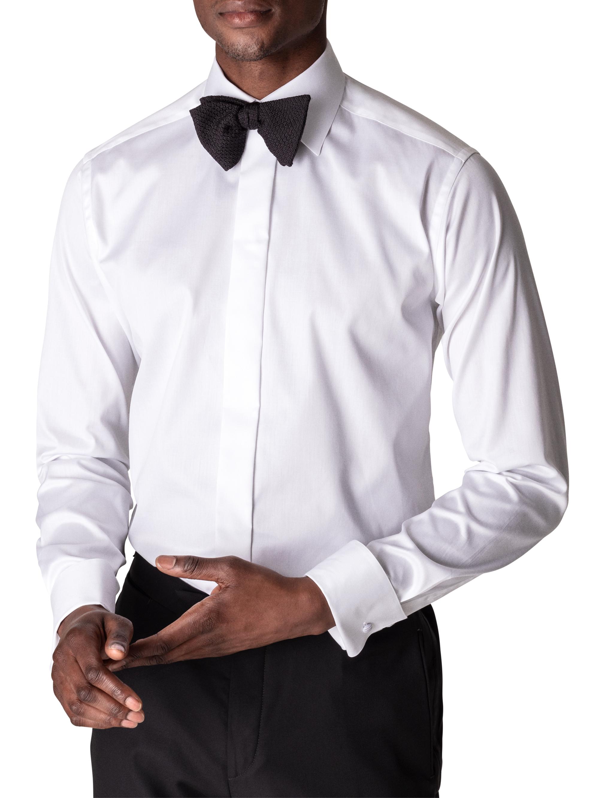 white christmas dresses Cotton Stretch Fly Front Dress Shirt main image 1