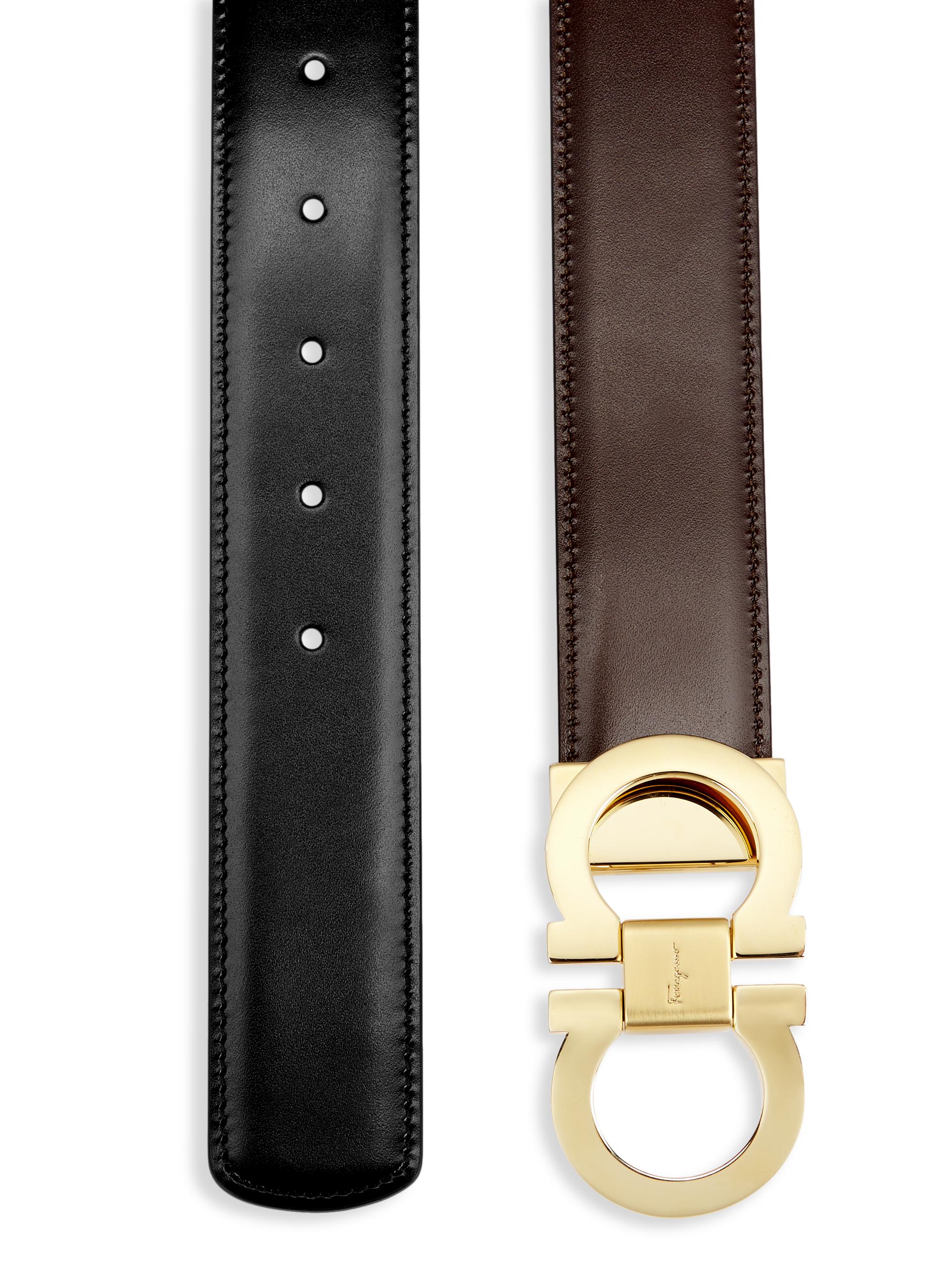 Ferragamo Gancini-buckle reversible belt - Black