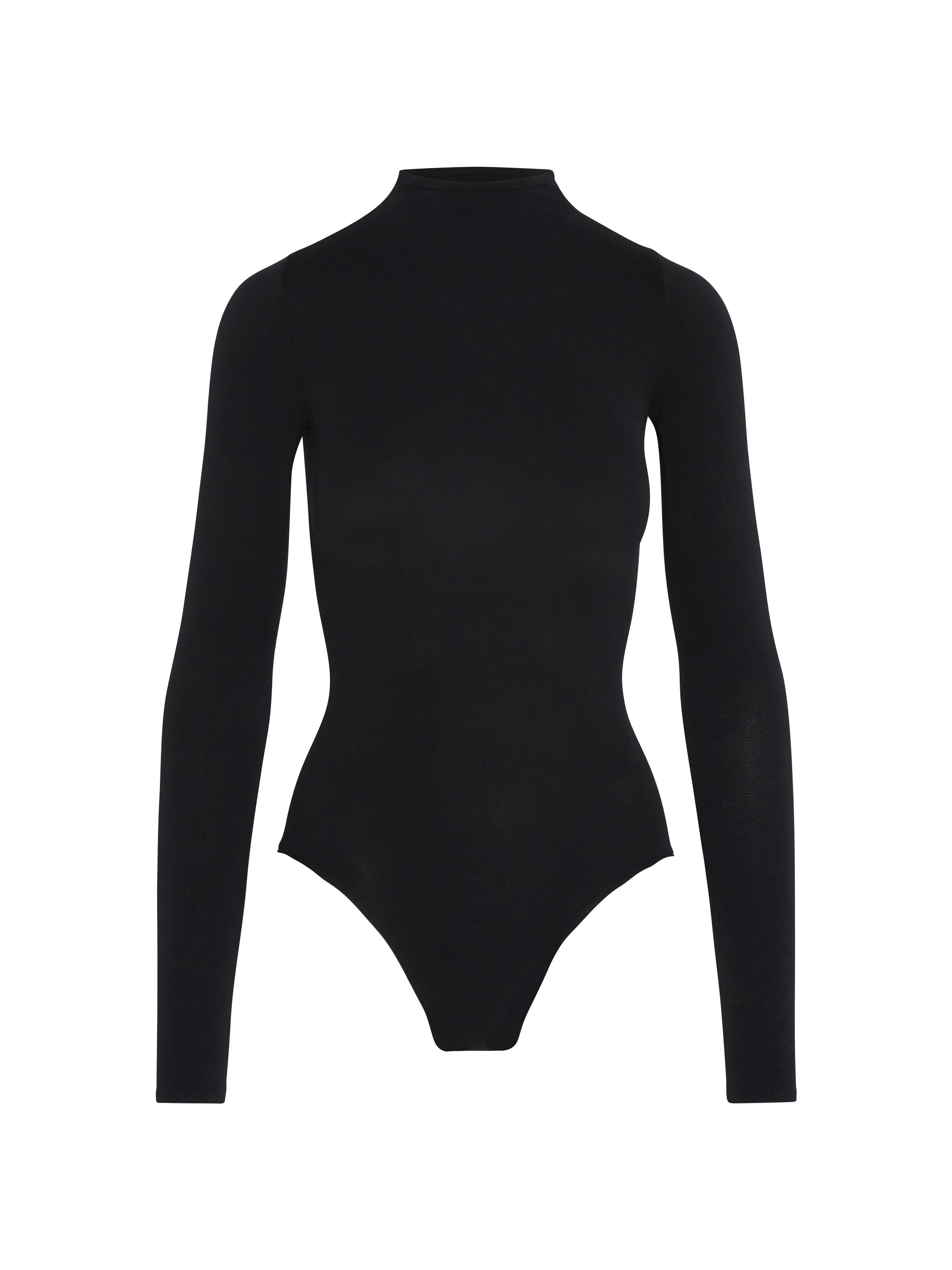Commando Women's Ballet Mockneck Long-Sleeve Bodysuit - Black