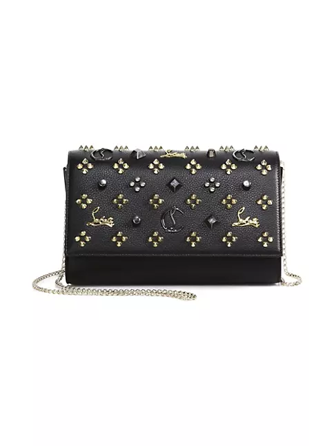 Paloma Embellished Leather Clutch in Red - Christian Louboutin