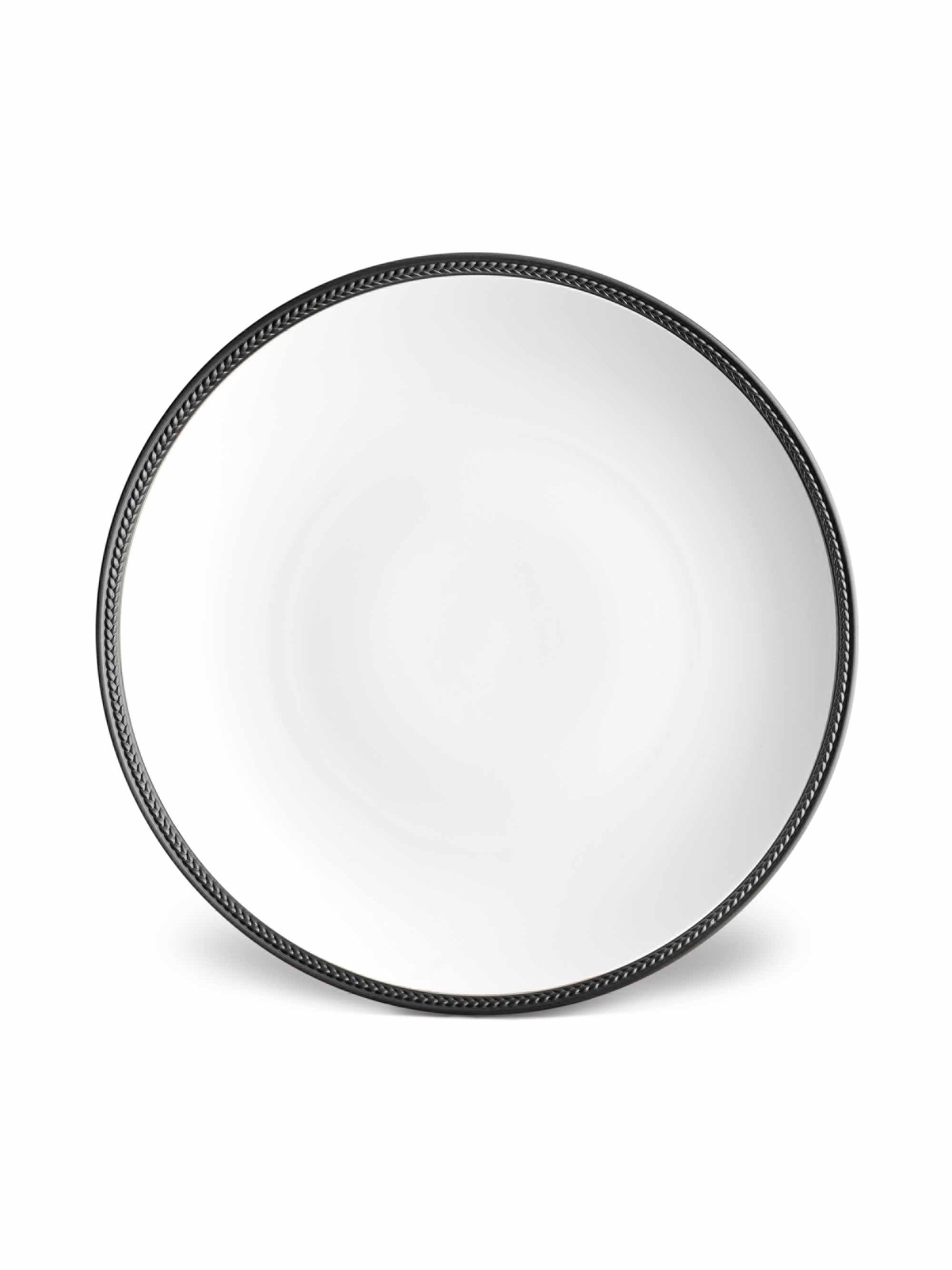L'Objet Soie Tressee Collection Braided Porcelain Charger Plate - Black