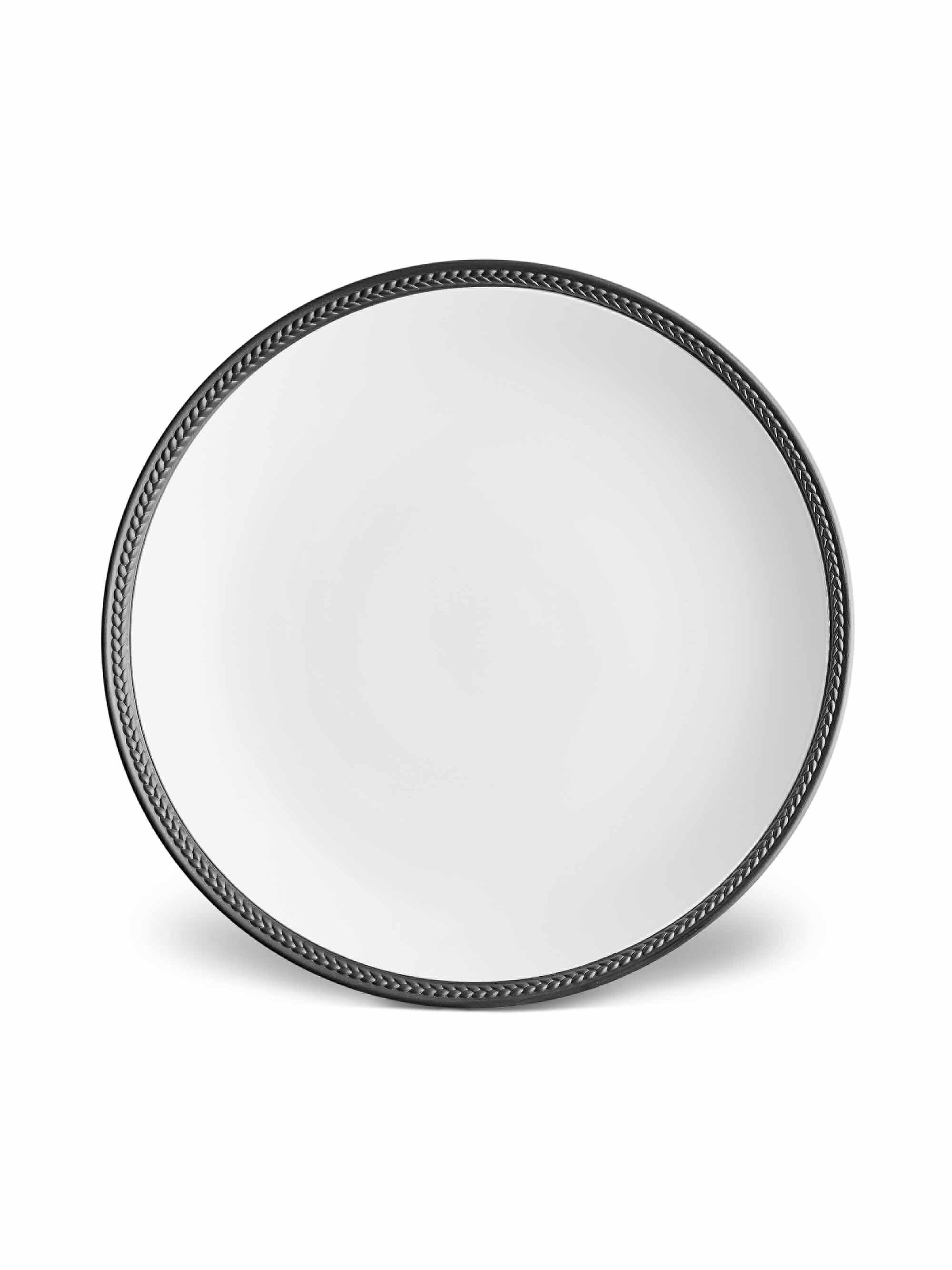 L'Objet Soie Tressee Porcelain Dinner Plate - Black White