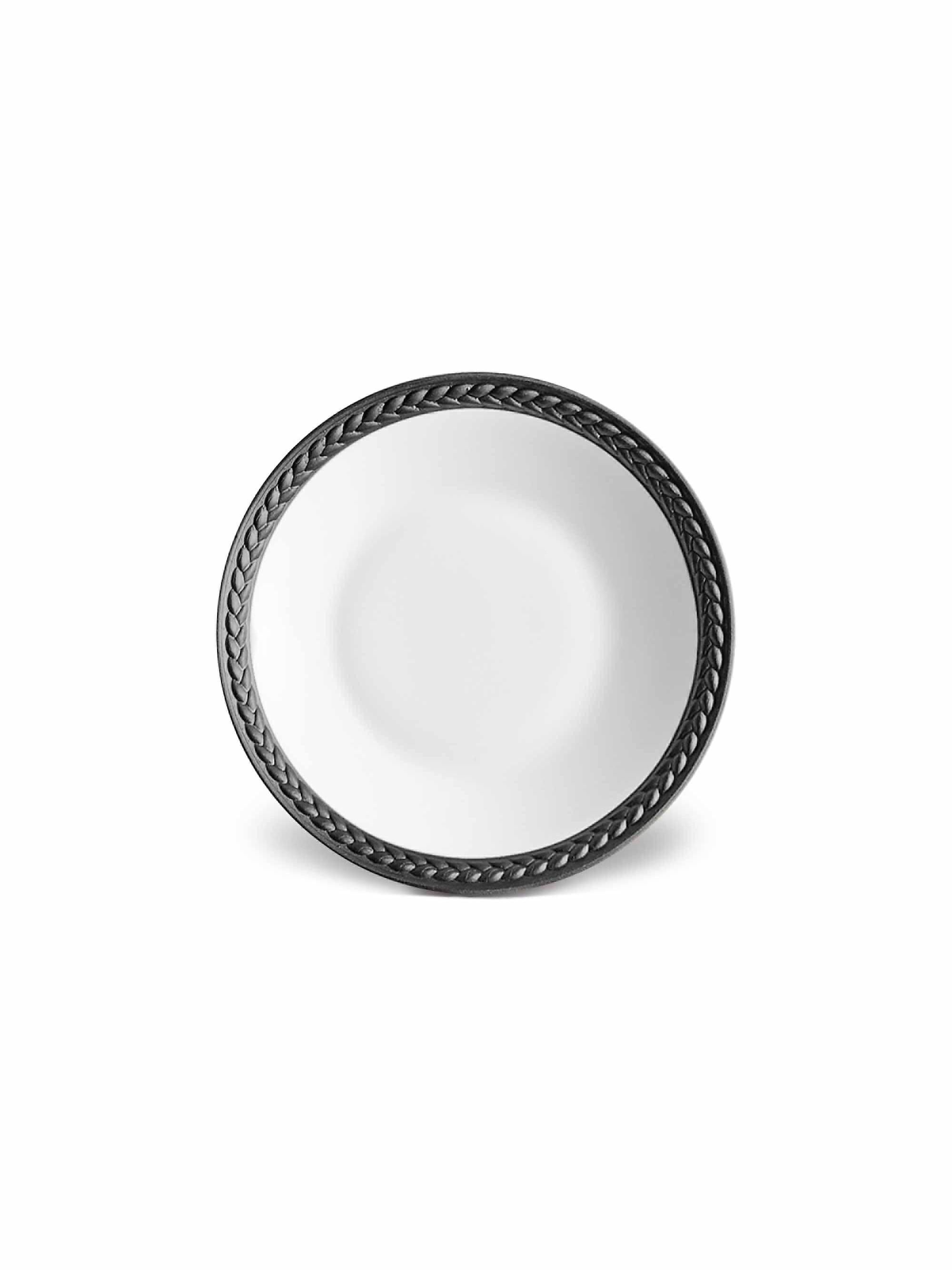 L'Objet Soie Tressee Collection Porcelain Dish - Black