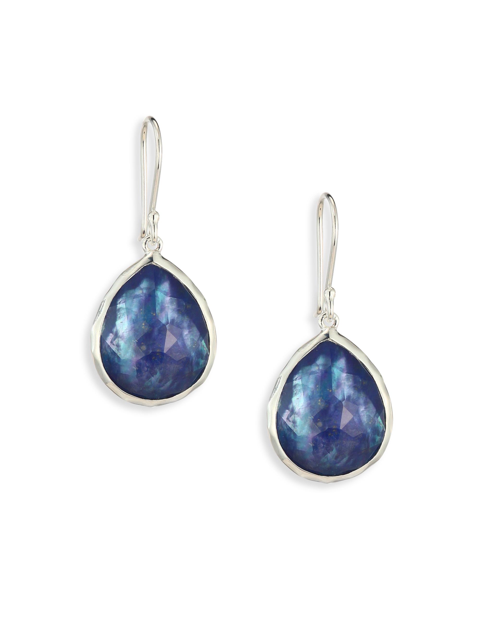 Ippolita Women's Rock Candy  Sterling Silver & Triplet Teardrop Earrings - Silver Lapis