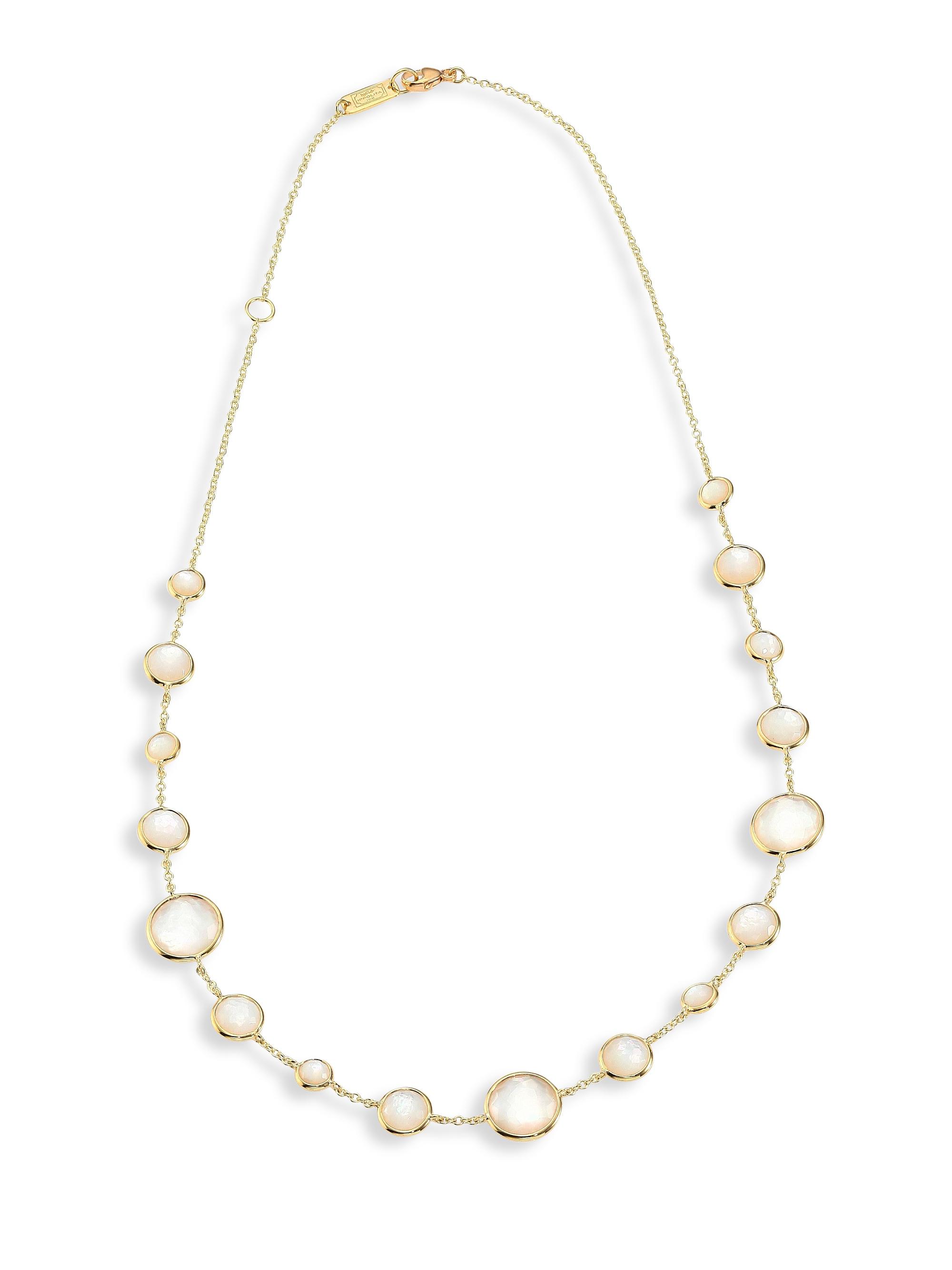 Ippolita Women's Rock Candy Lollipop Clear Quartz & 18K Yellow Gold Short Necklace - Gold