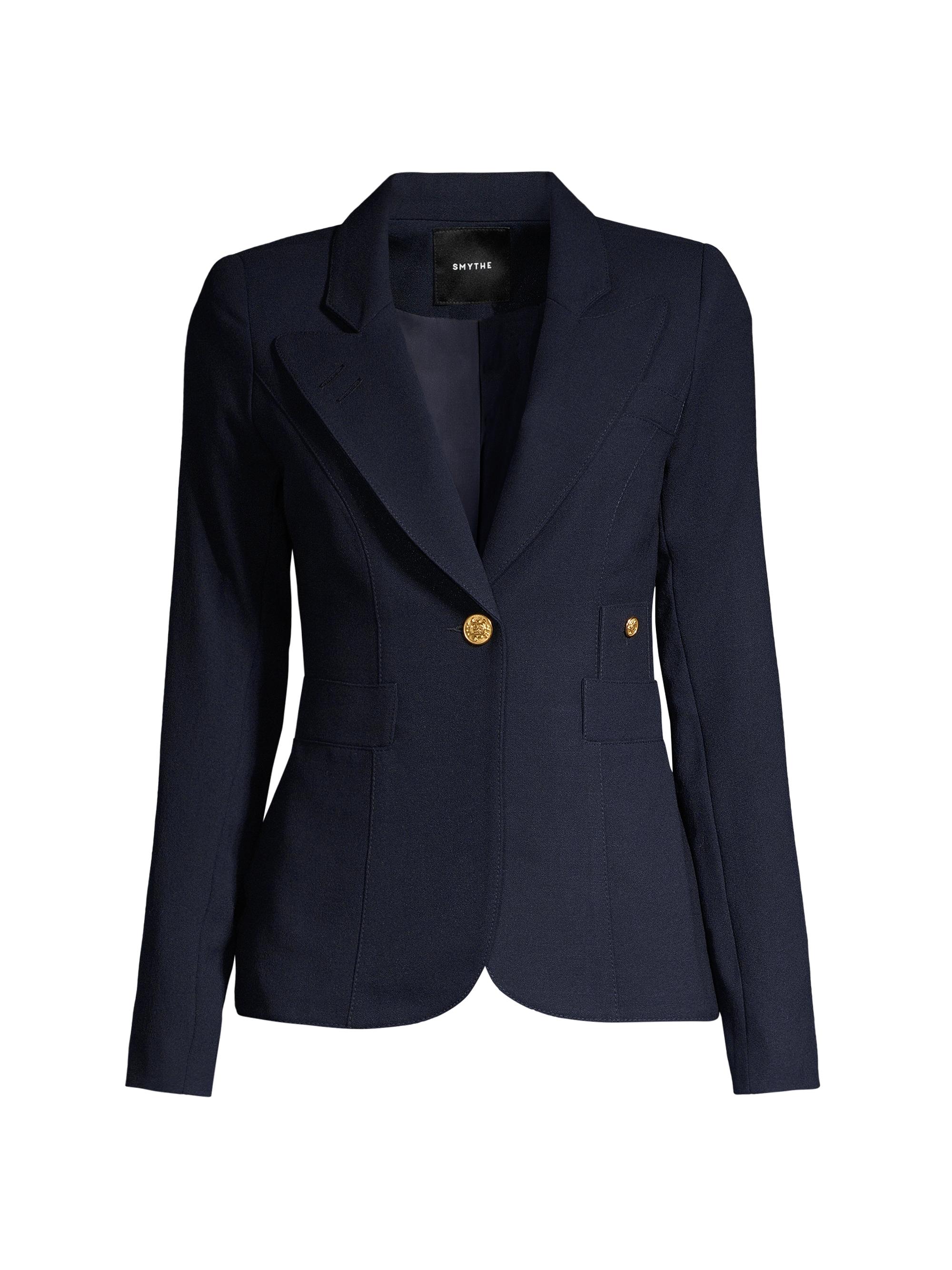 Smythe Women's Duchess Single-Breasted Wool Blazer - Navy