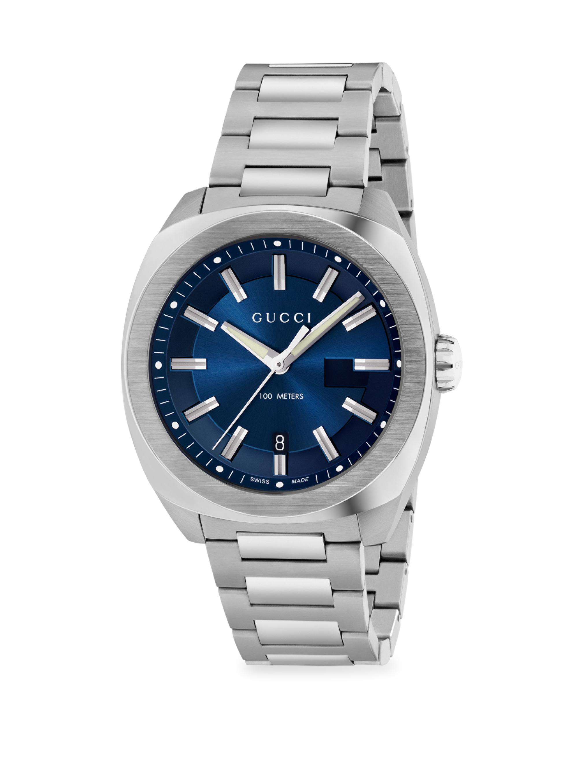 Gucci Men's Stainless Steel Bracelet Watch - Blue