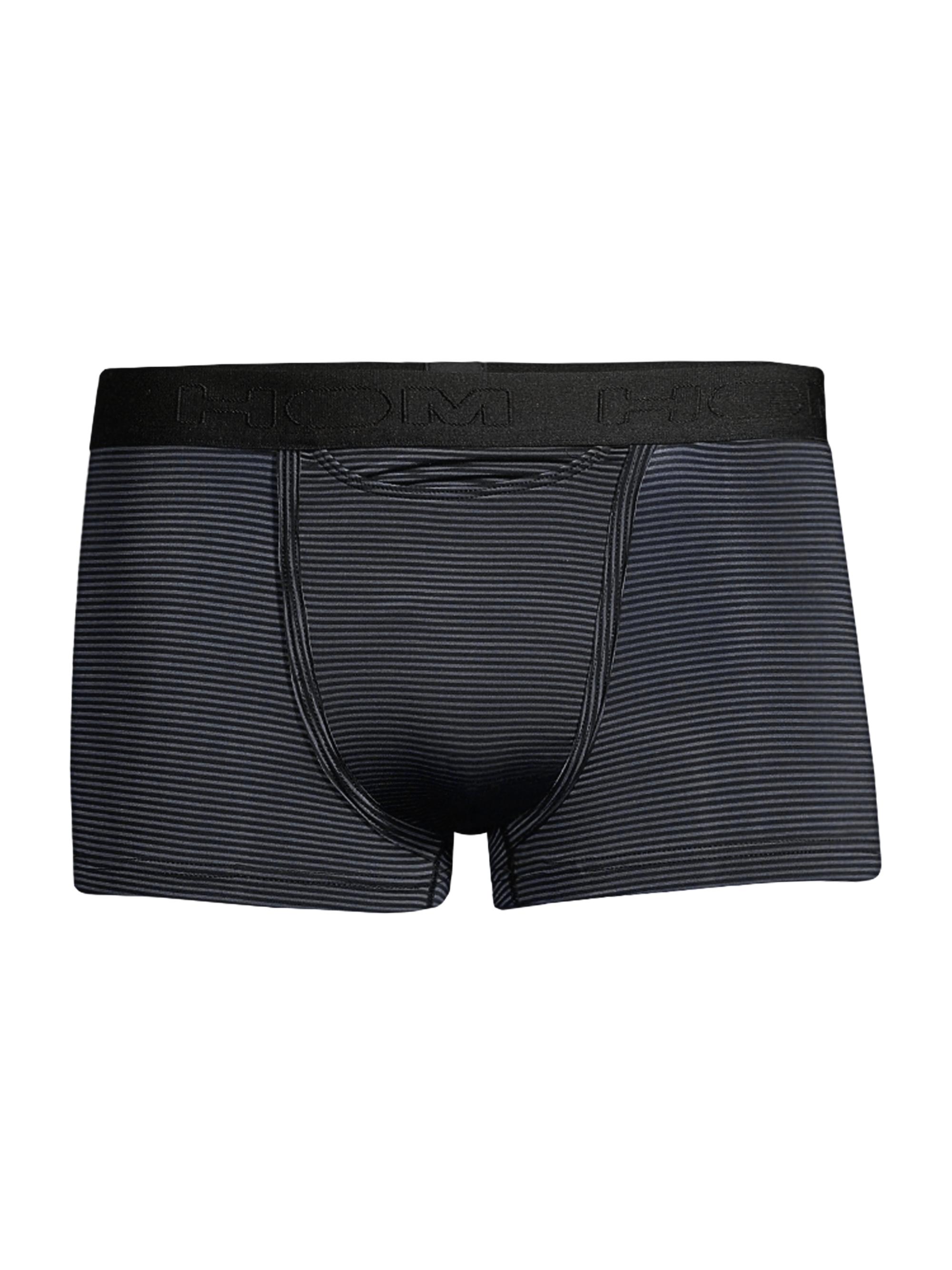 Hom Men's HO1 Simon Striped Trunks - Black