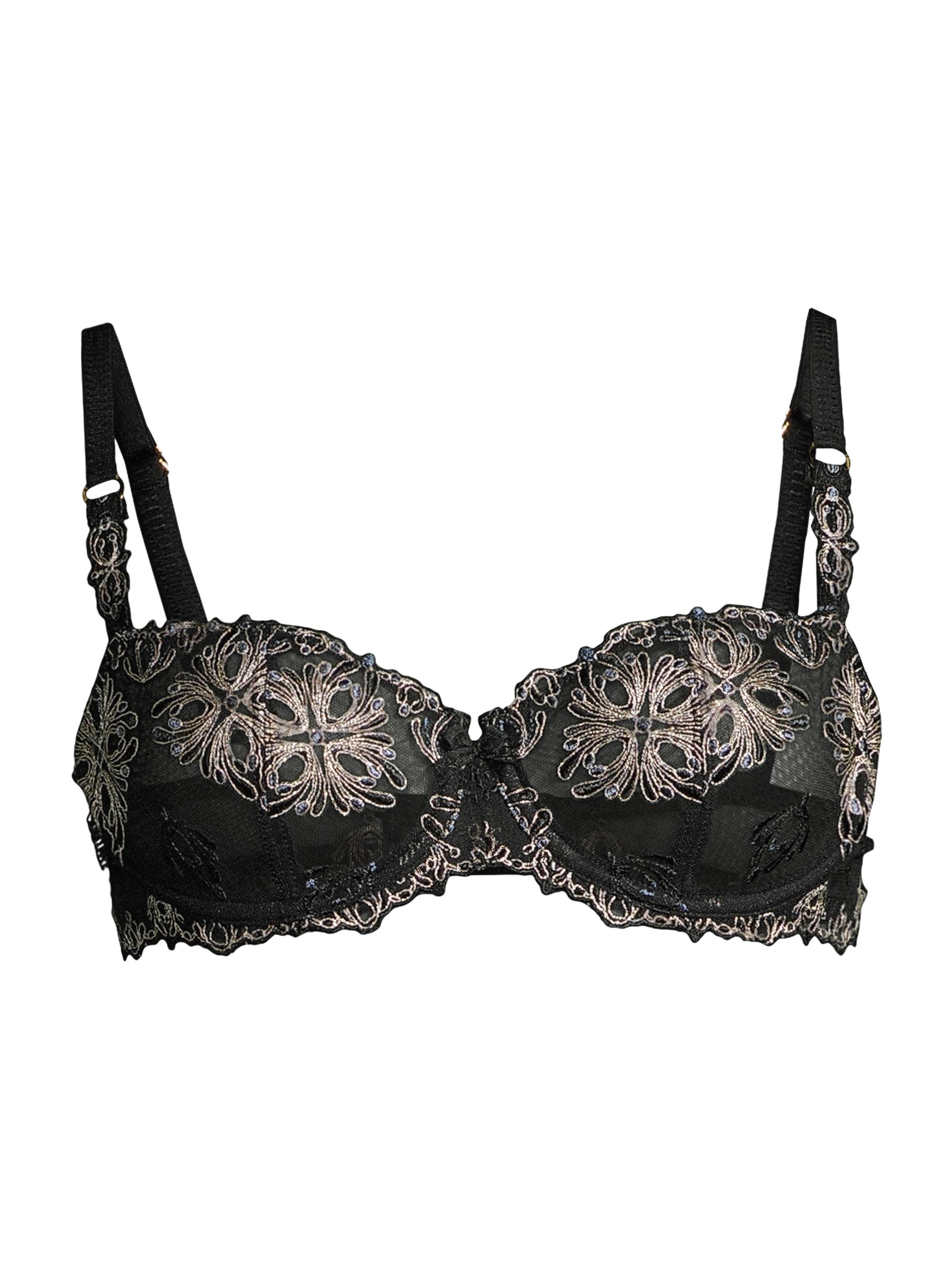 Chantelle Women's Champs Elysses Lace Unlined Demi Bra - Black