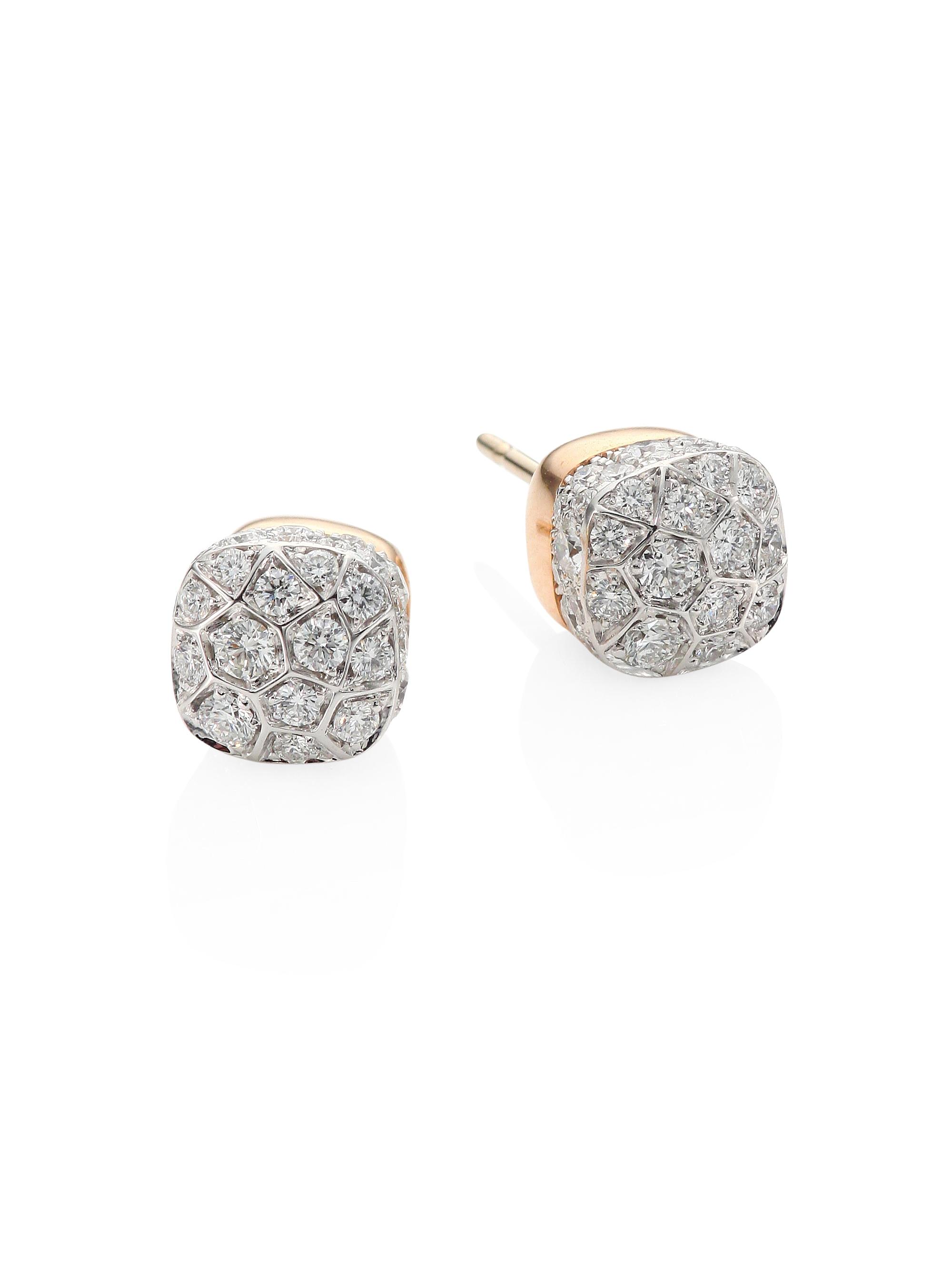 Pomellato Women's Nudo Diamond & 18K Rose Gold Stud Earrings - Rose Gold