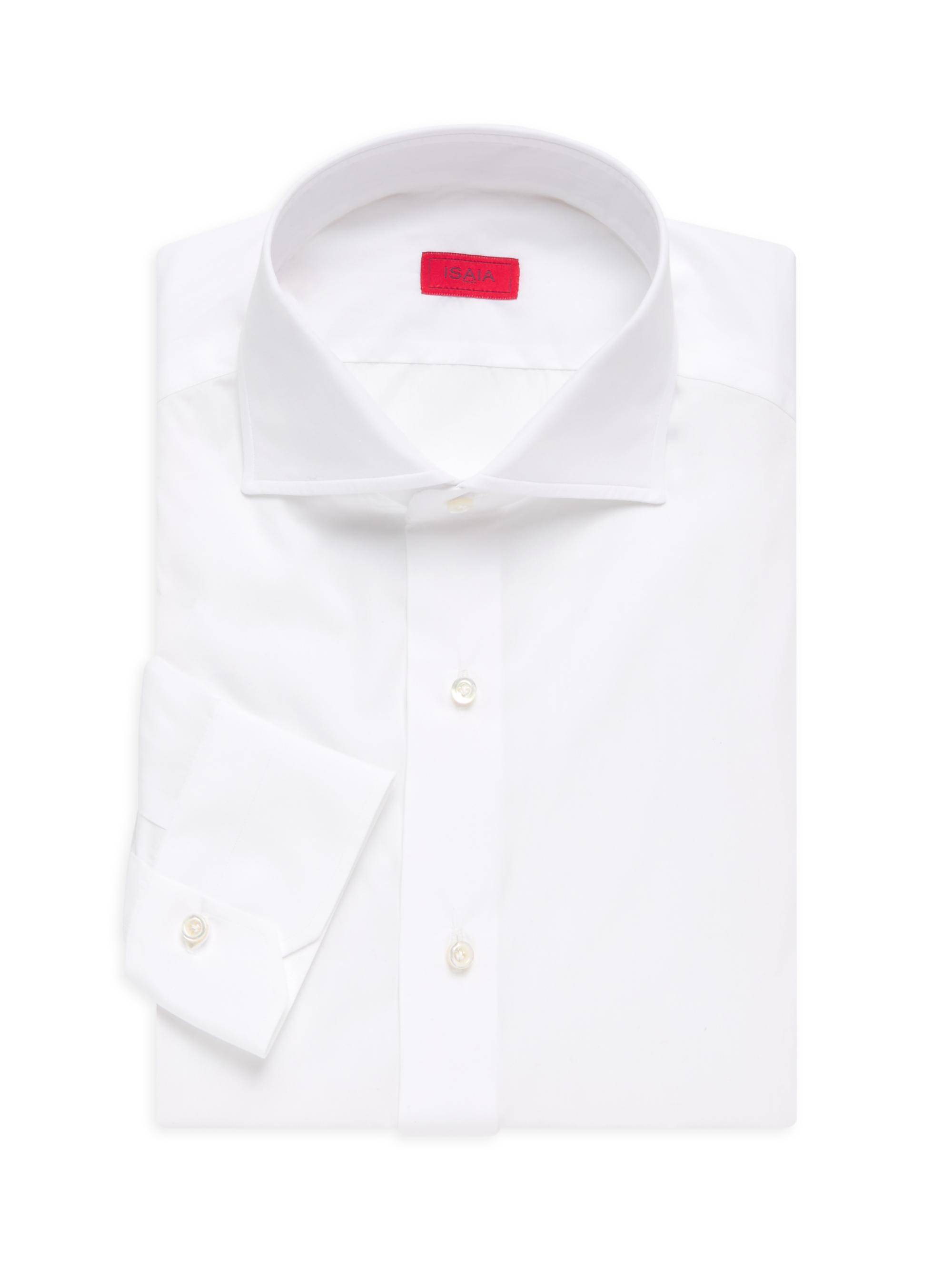 Isaia Men's Cotton Button-Up Shirt - White
