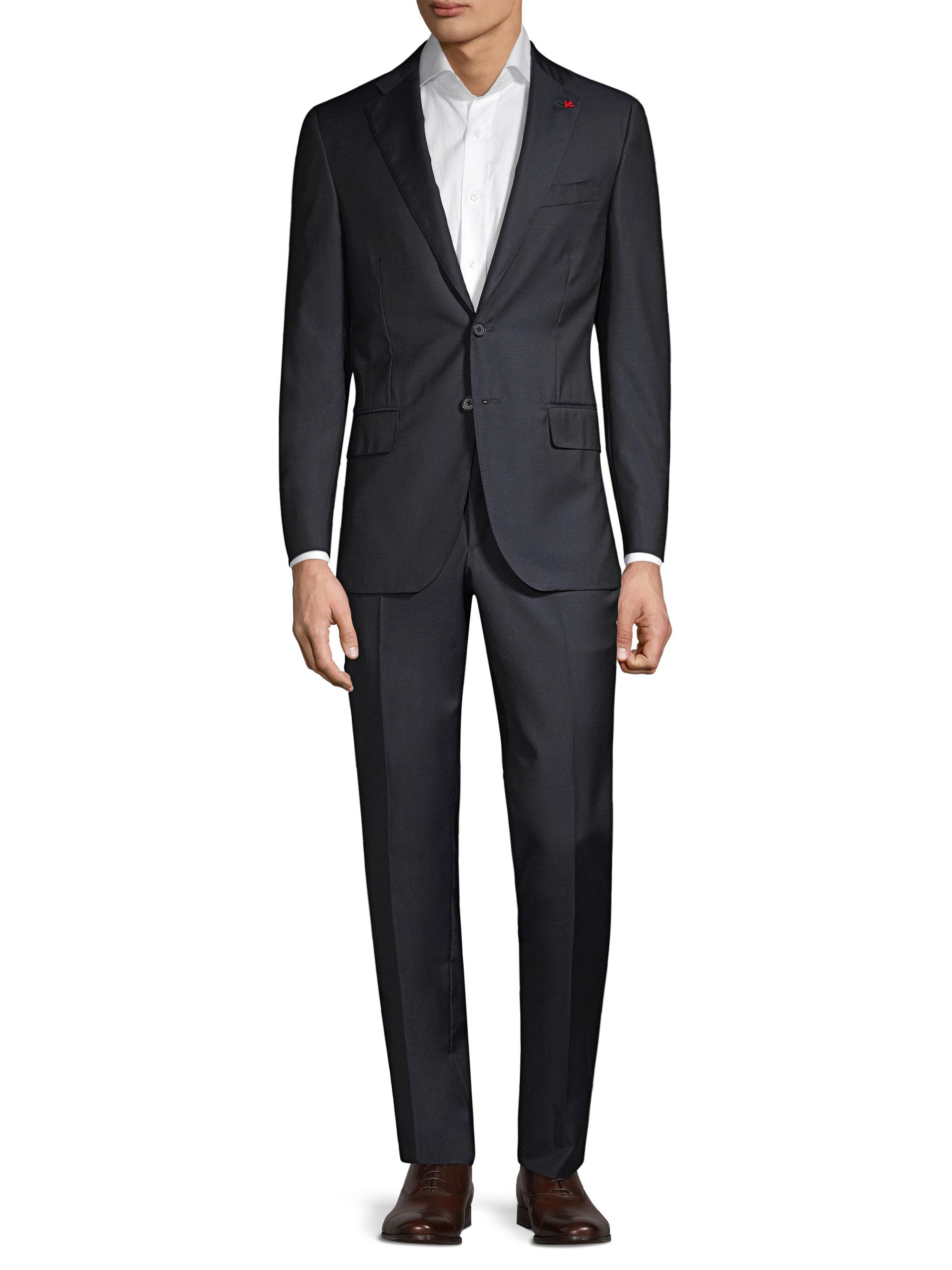Isaia New Sanita Basic Wool Two-Button Suit | Saks Fifth Avenue