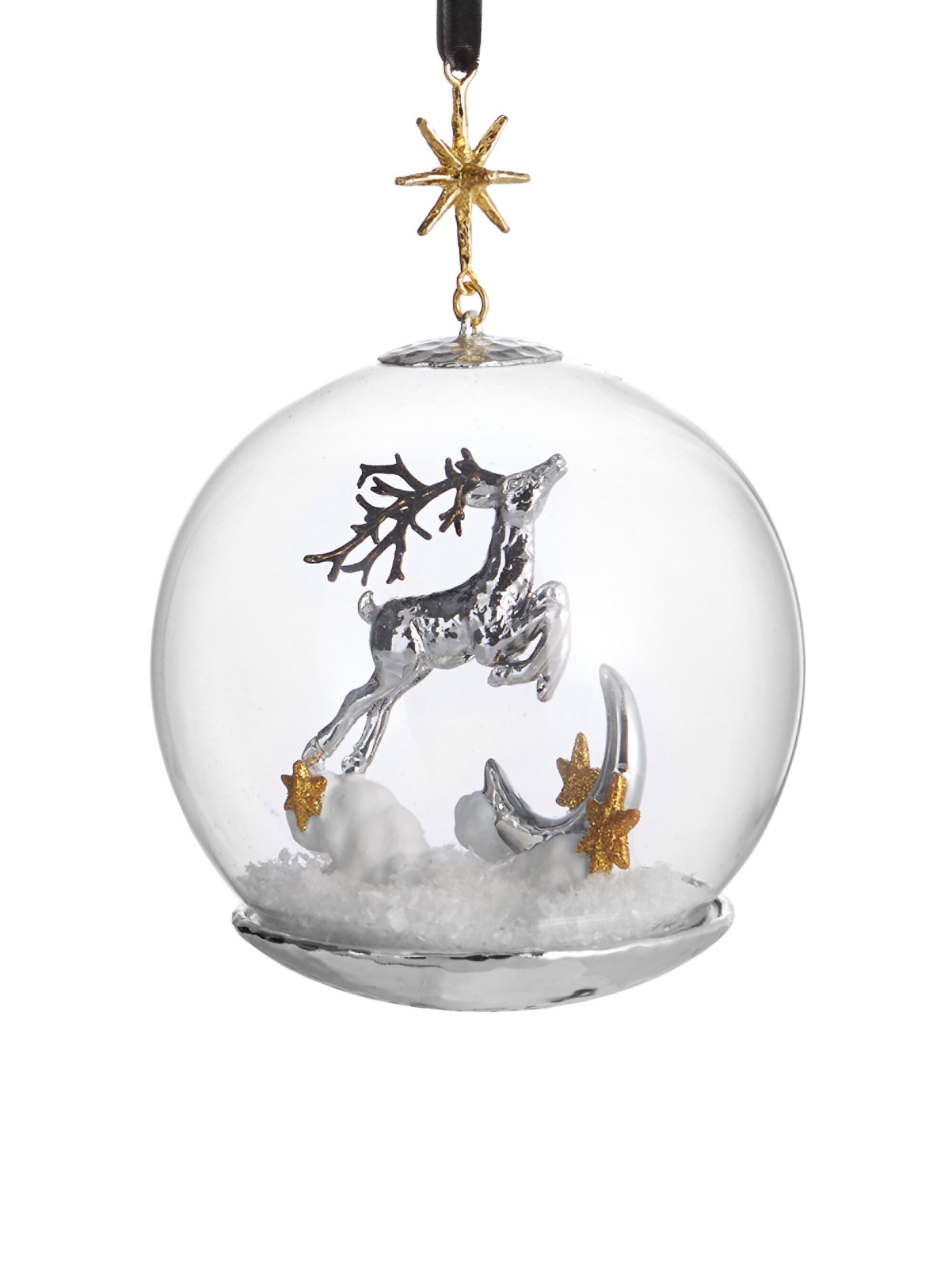 Michael Aram Reindeer Snow Globe Ornament