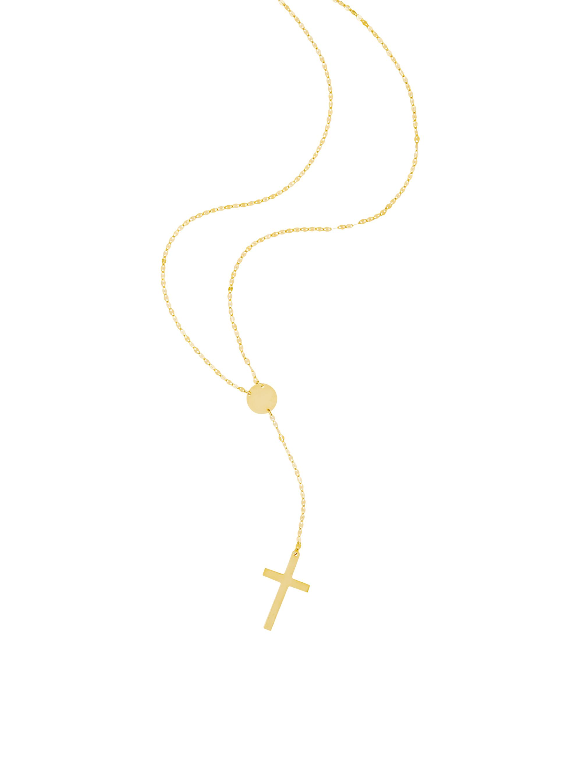 Lana Women's Crossary 14K Yellow Gold Lariat Necklace - Yellow Gold