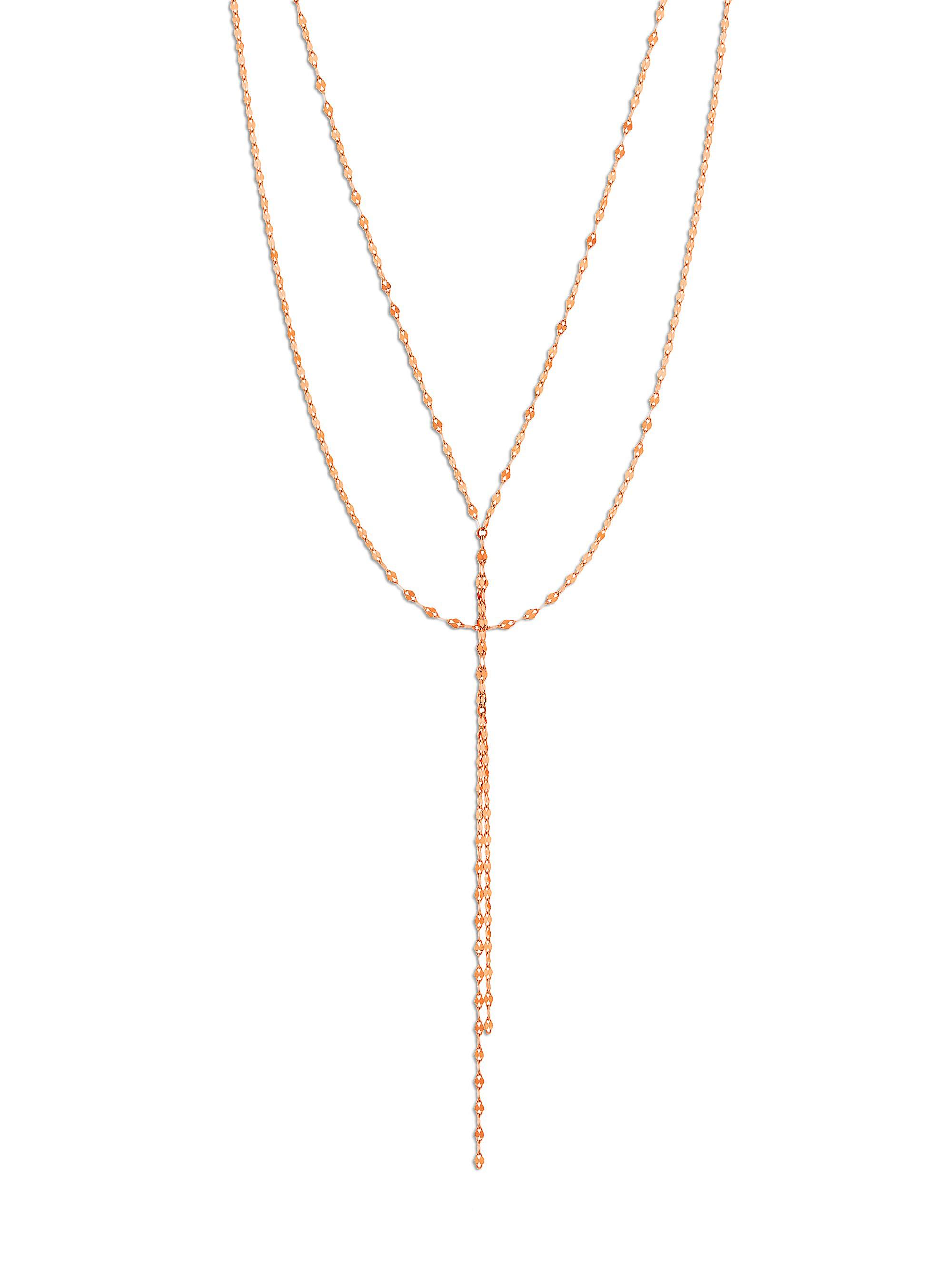 Lana Women's Blake 14K Rose Gold Lariat Necklace - Rose Gold