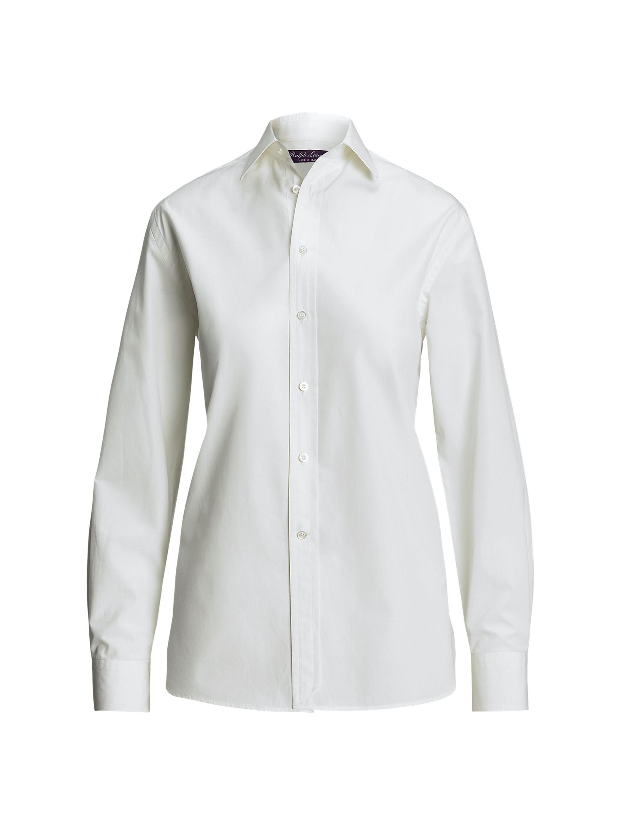 Ralph Lauren Collection Women's Adrien Cotton Boyfriend Shirt - White