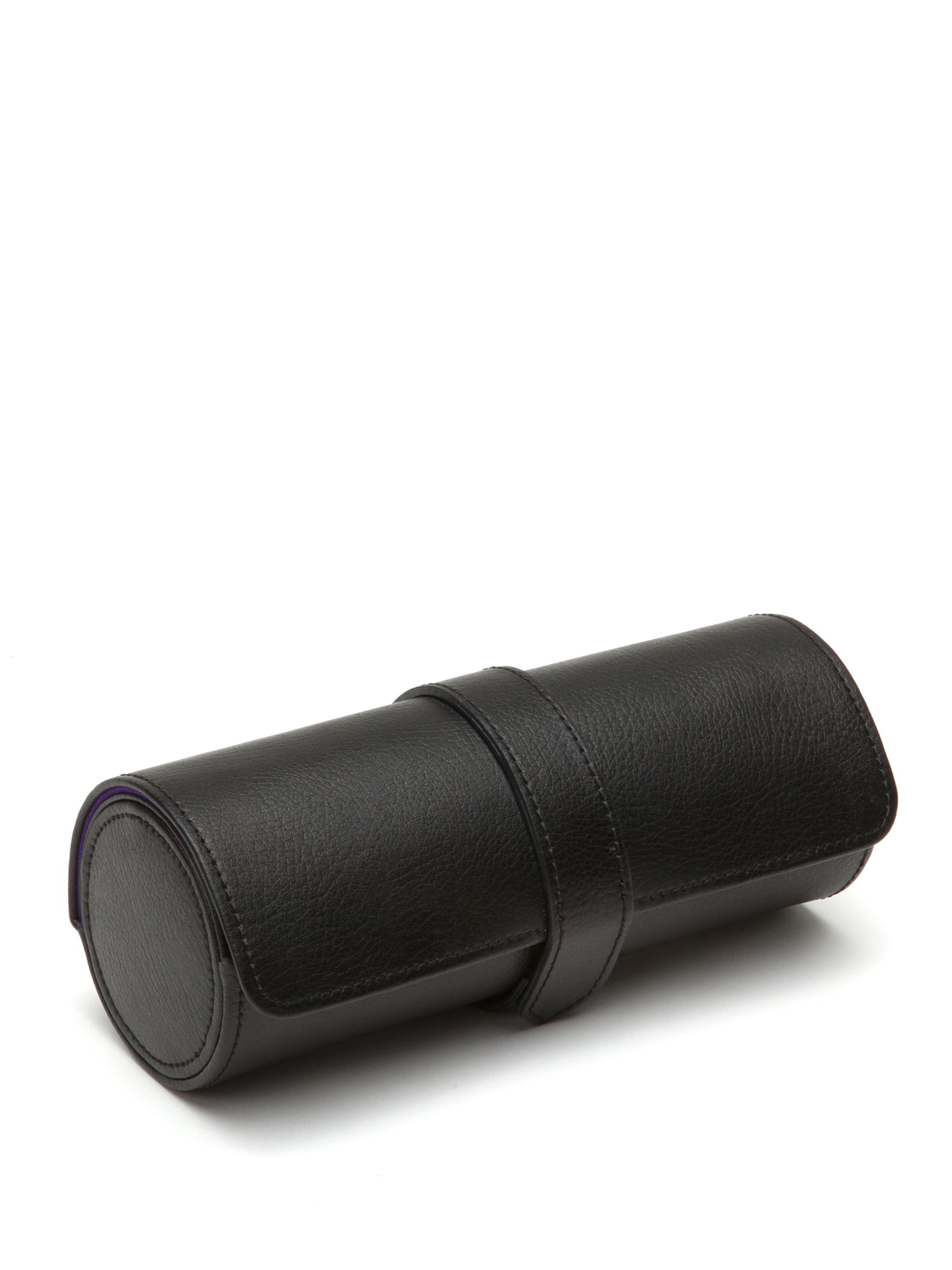 Wolf Blake Pebbled Leather Watch Roll - Black