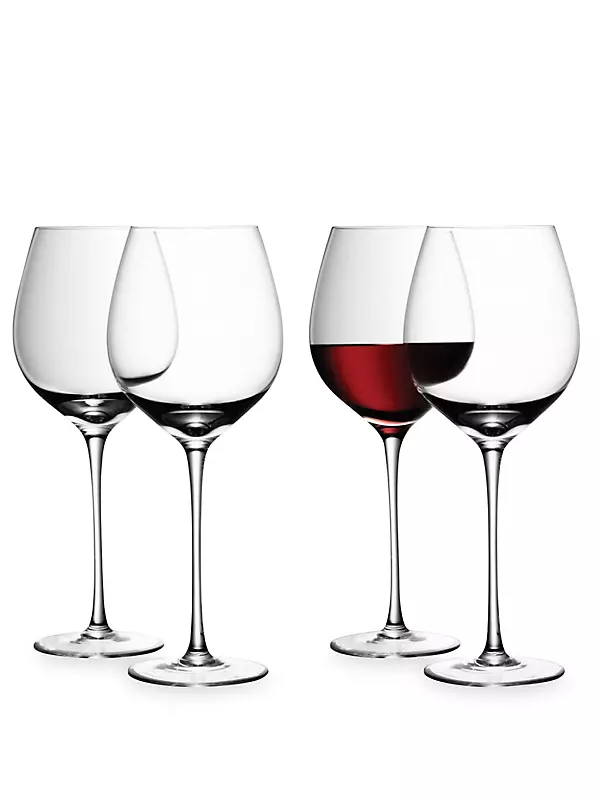 LSA International Otis White Wine Glasses Set of 4