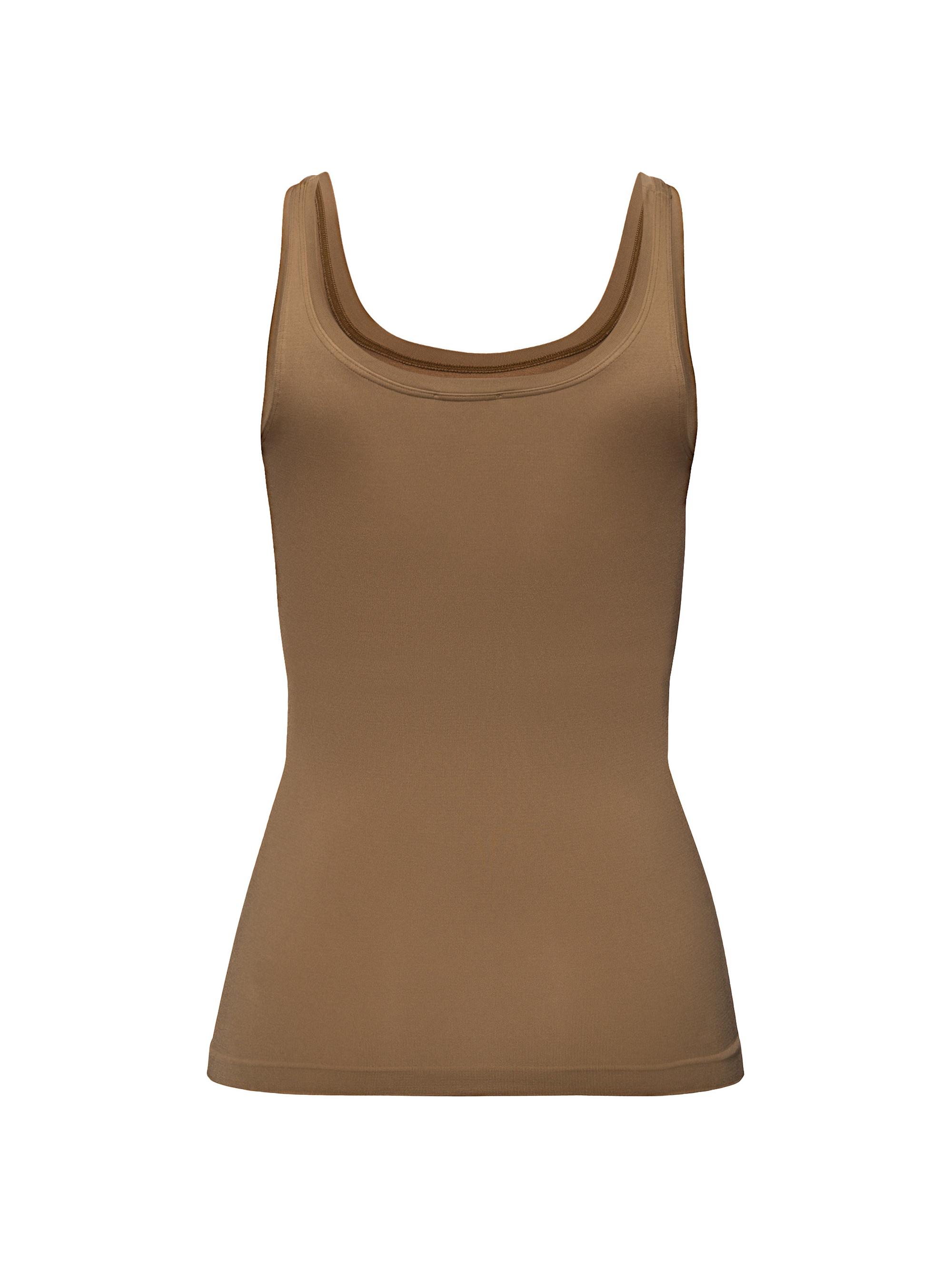 Hanro Women's Touch Feeling Scoopneck Tank - Walnut