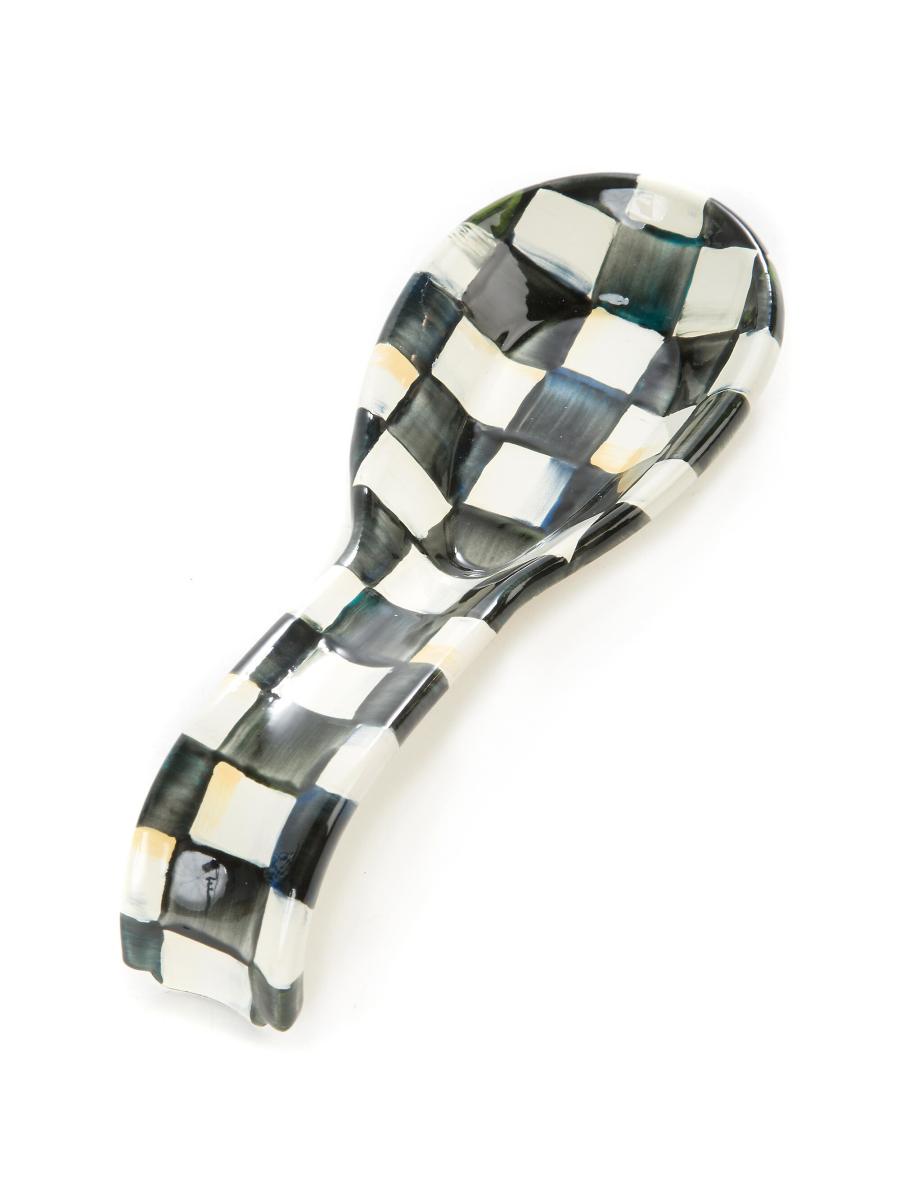 Mackenzie-childs Courtly Check Enamel Spoon Rest