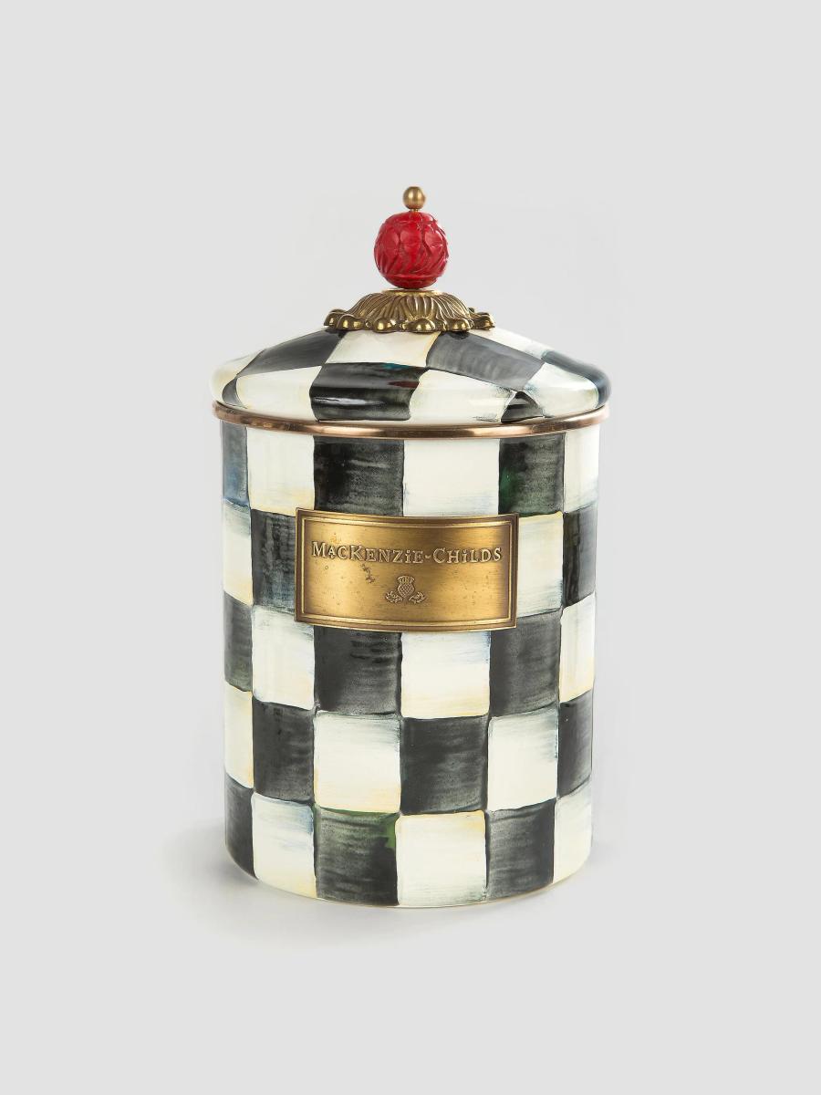 MacKenzie-Childs Courtly Check Canister | Saks Fifth Avenue