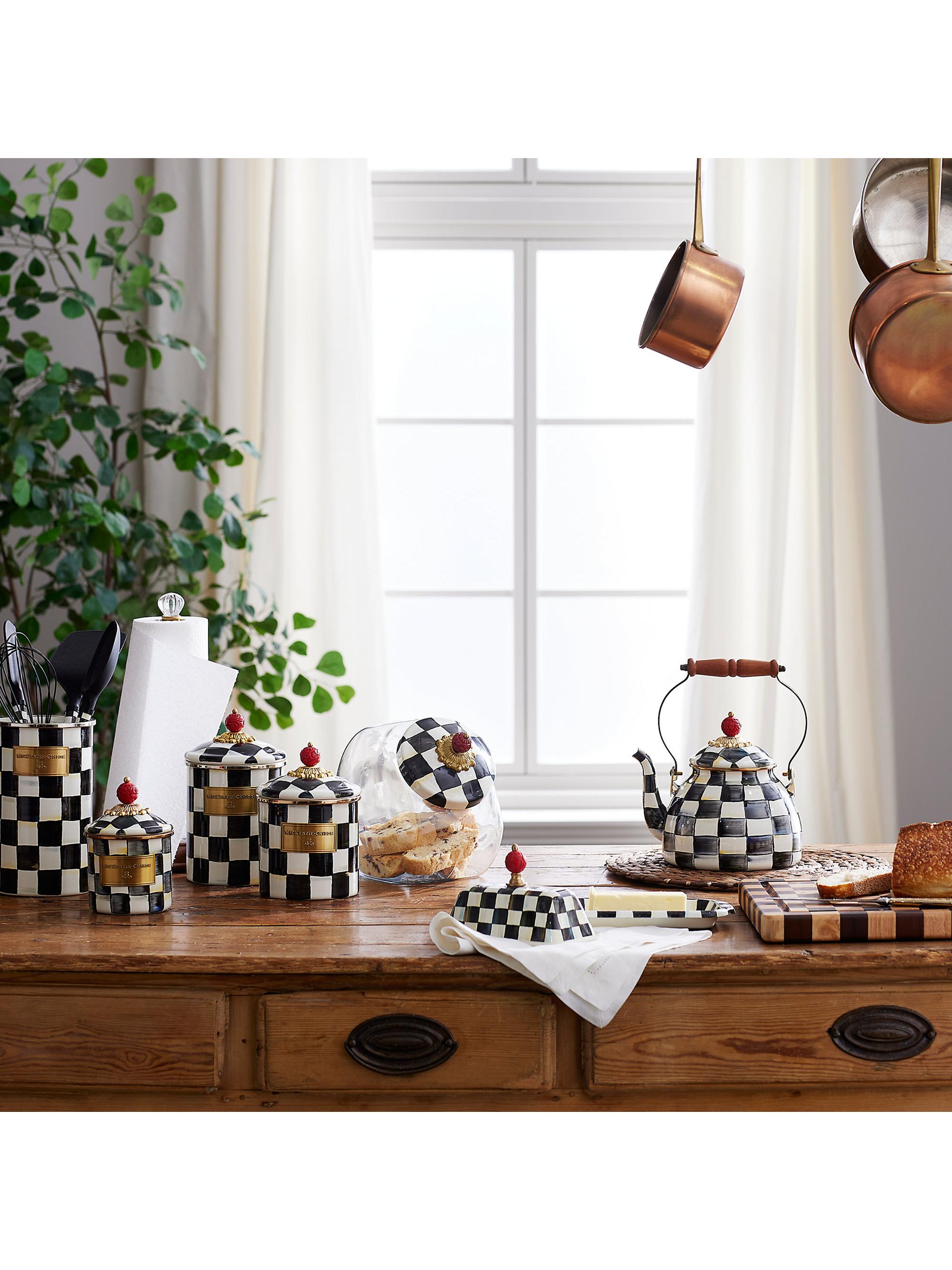 MacKenzie-Childs Courtly Check Canister | Saks Fifth Avenue