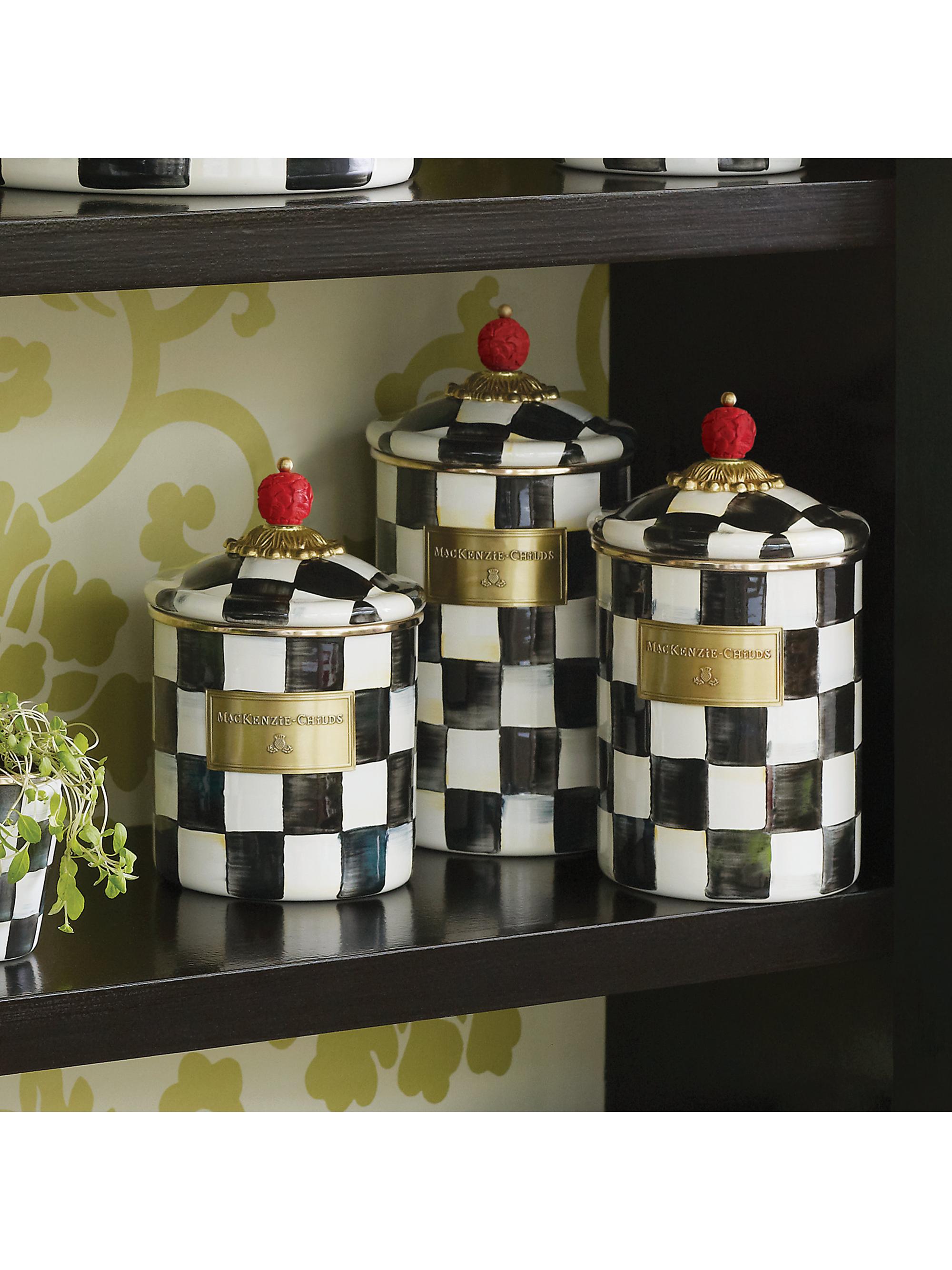 MacKenzie-Childs Courtly Check Canister | Saks Fifth Avenue