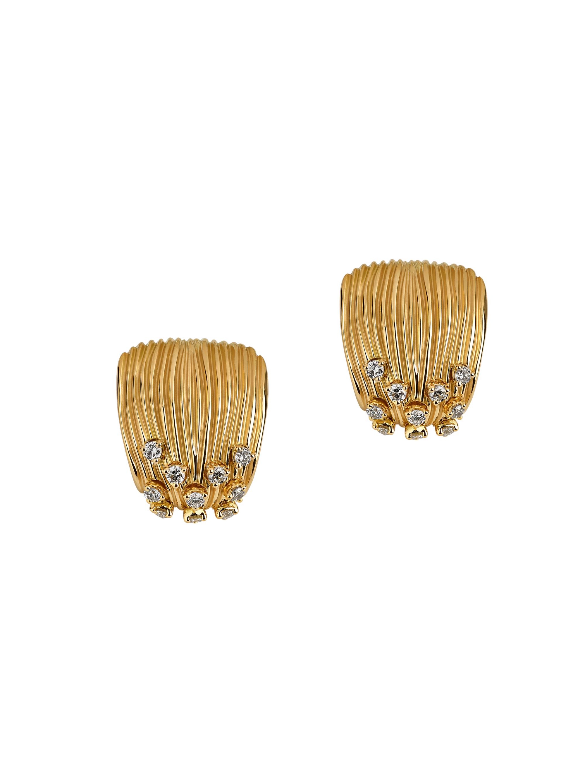 Hueb Women's Luminus 18K Yellow Gold & Diamond Stud Earrings - 18K And Diamonds