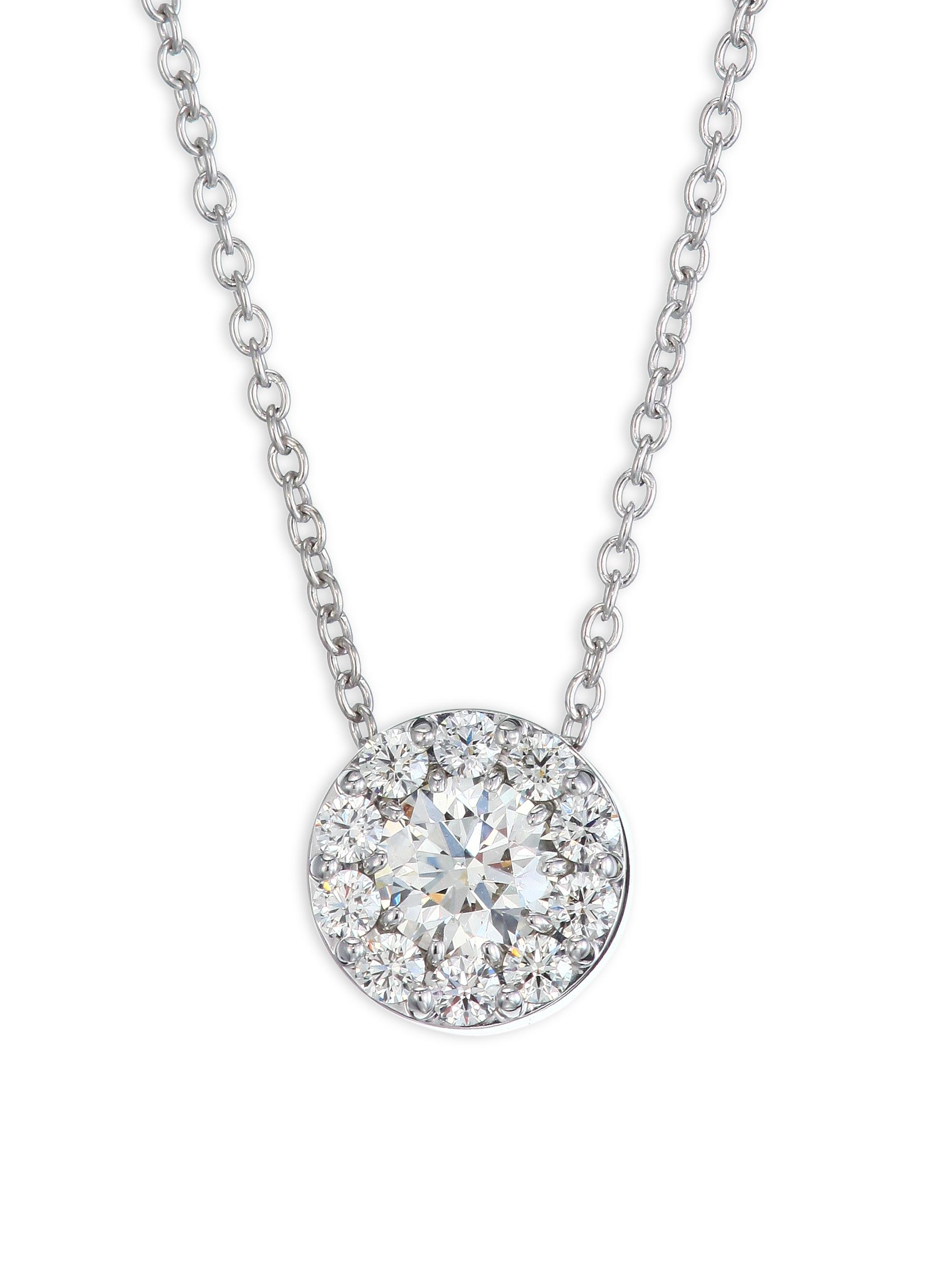 Hearts On Fire Women's Fulfillment Round Diamond & White Gold Pendant - Diamond