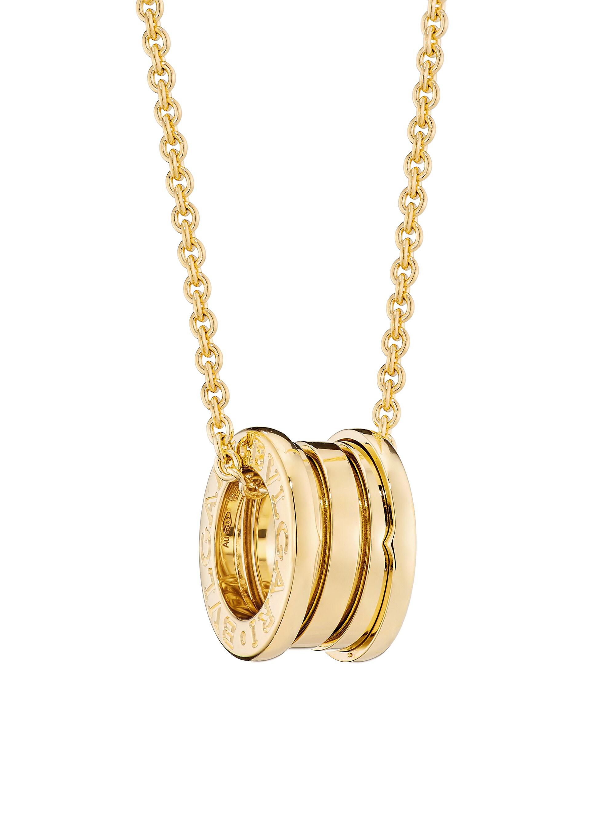 BVLGARI Women's B. zero1 18K Gold  Spiral Pendant Necklace - Gold
