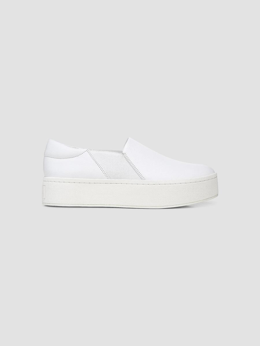 Vince Warren Leather Platform Slip-On Sneakers | Saks Fifth Avenue