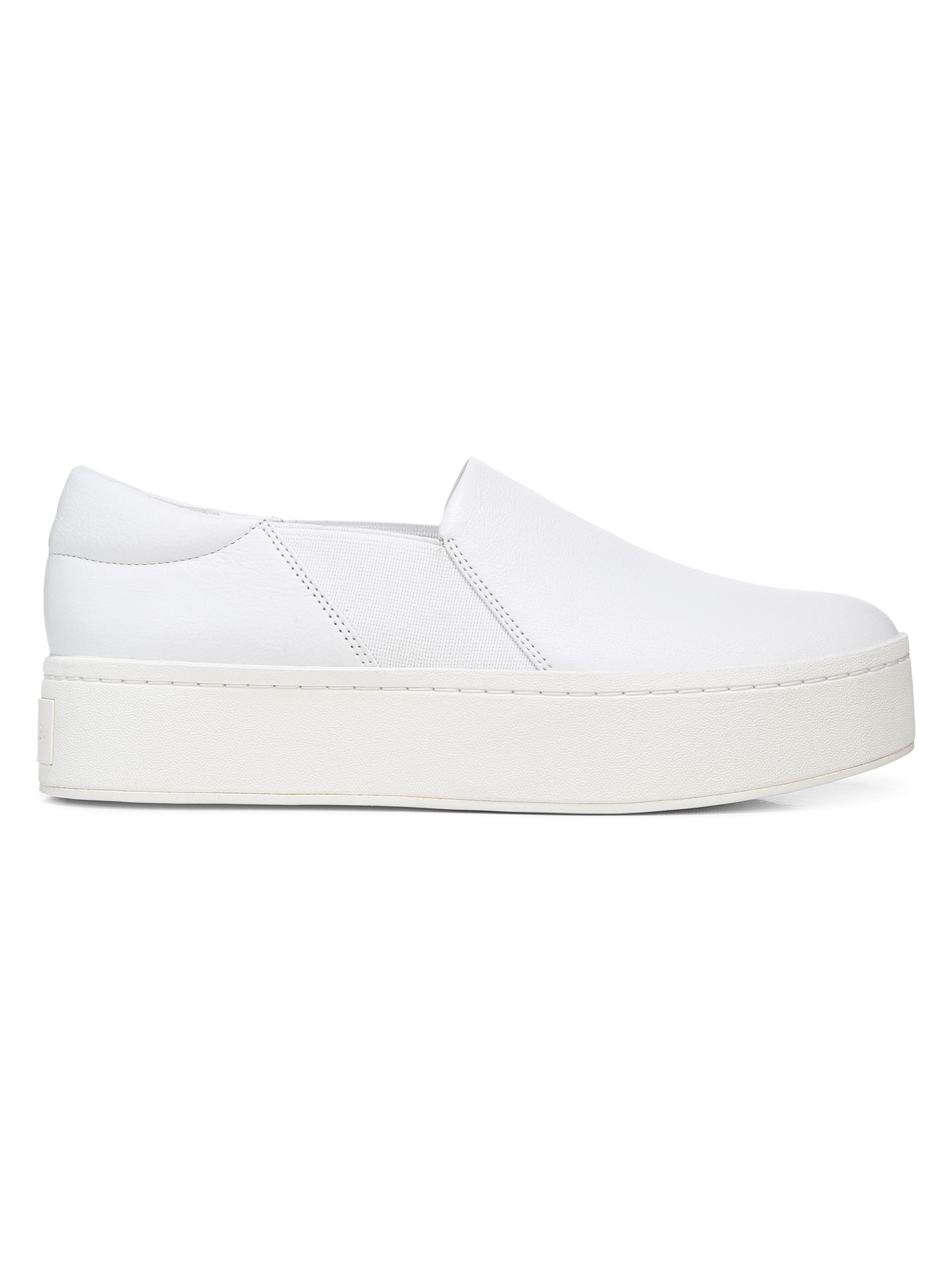 Vince Women's Warren Leather Platform Slip-On Sneakers - Plaster