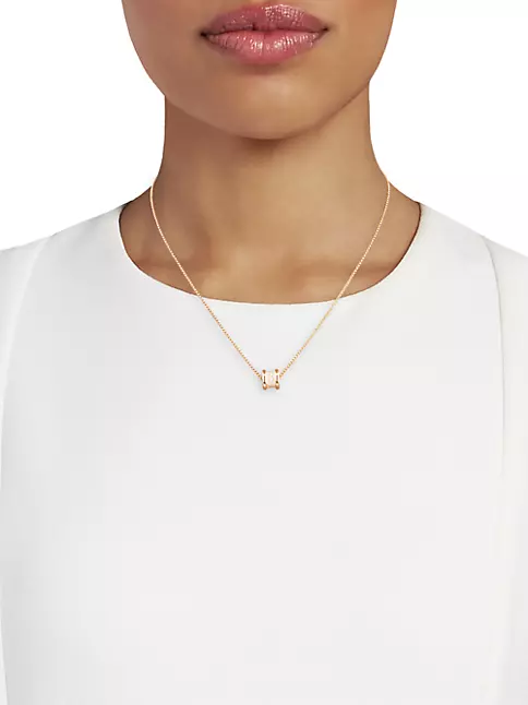 BVLGARI Women's B.zero1 18K Rose Gold & Pavé Diamond Necklace - Rose Gold