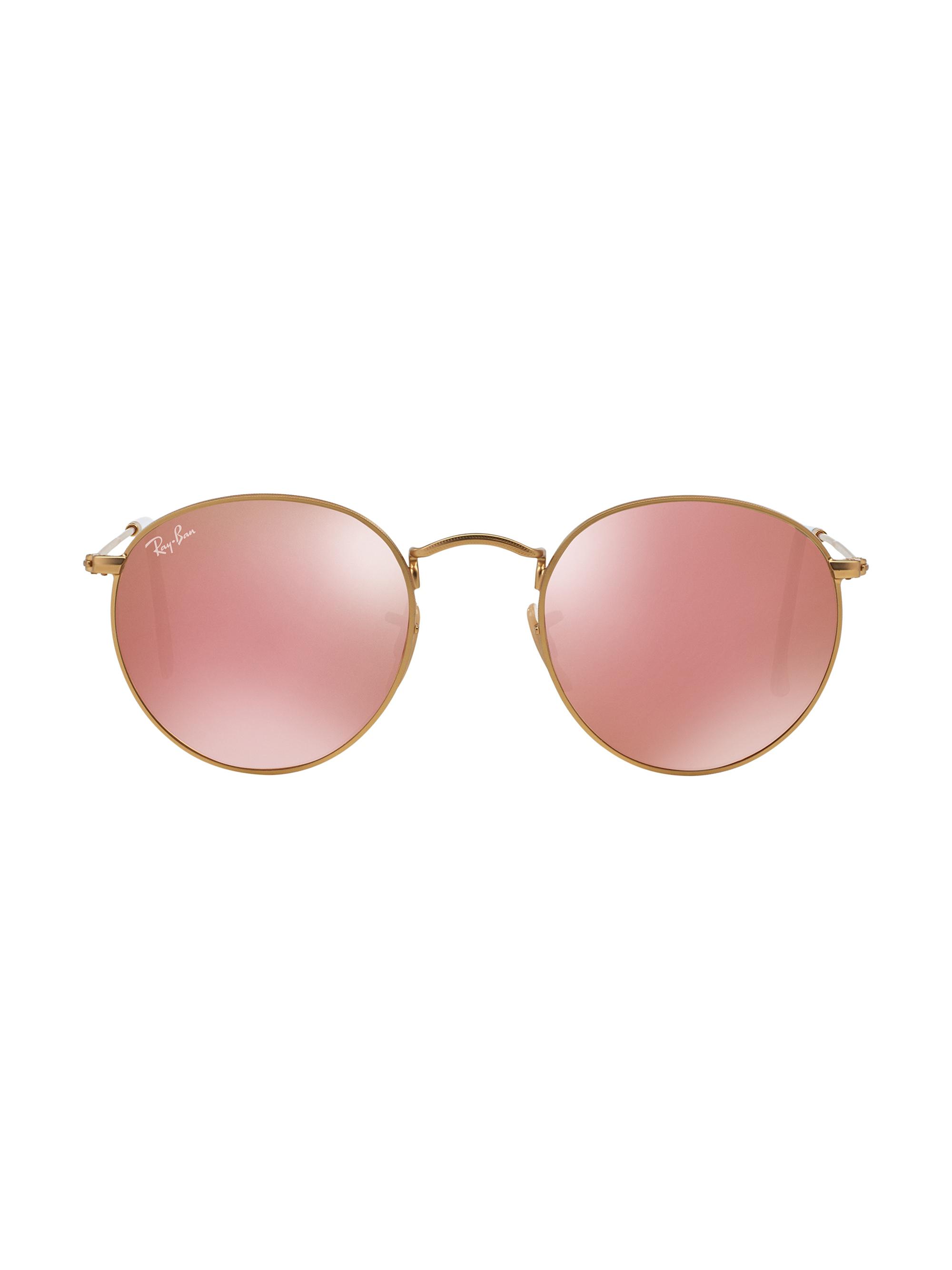 Ray-Ban Women's RB3447 53MM Mirrored Round Sunglasses - Brown Pink