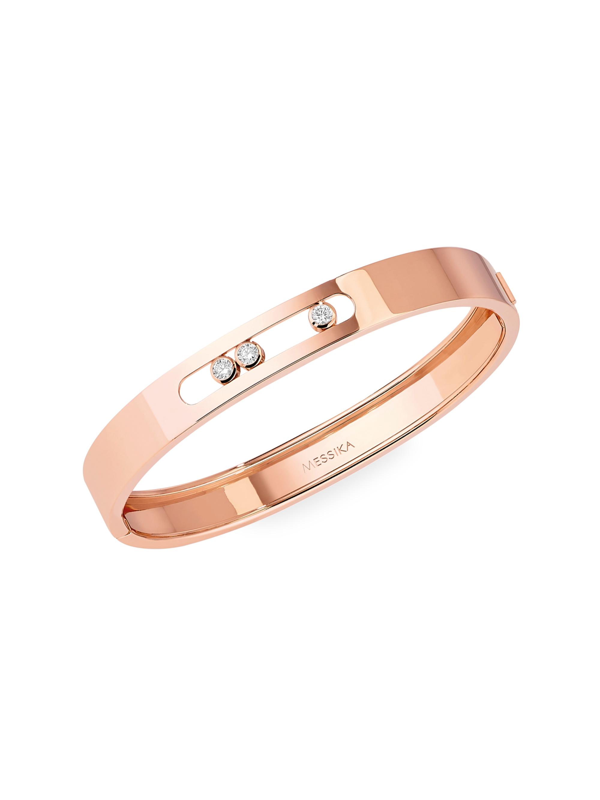 Messika Women's Move Joaillerie 18K Rose Gold & Diamond  Bangle
