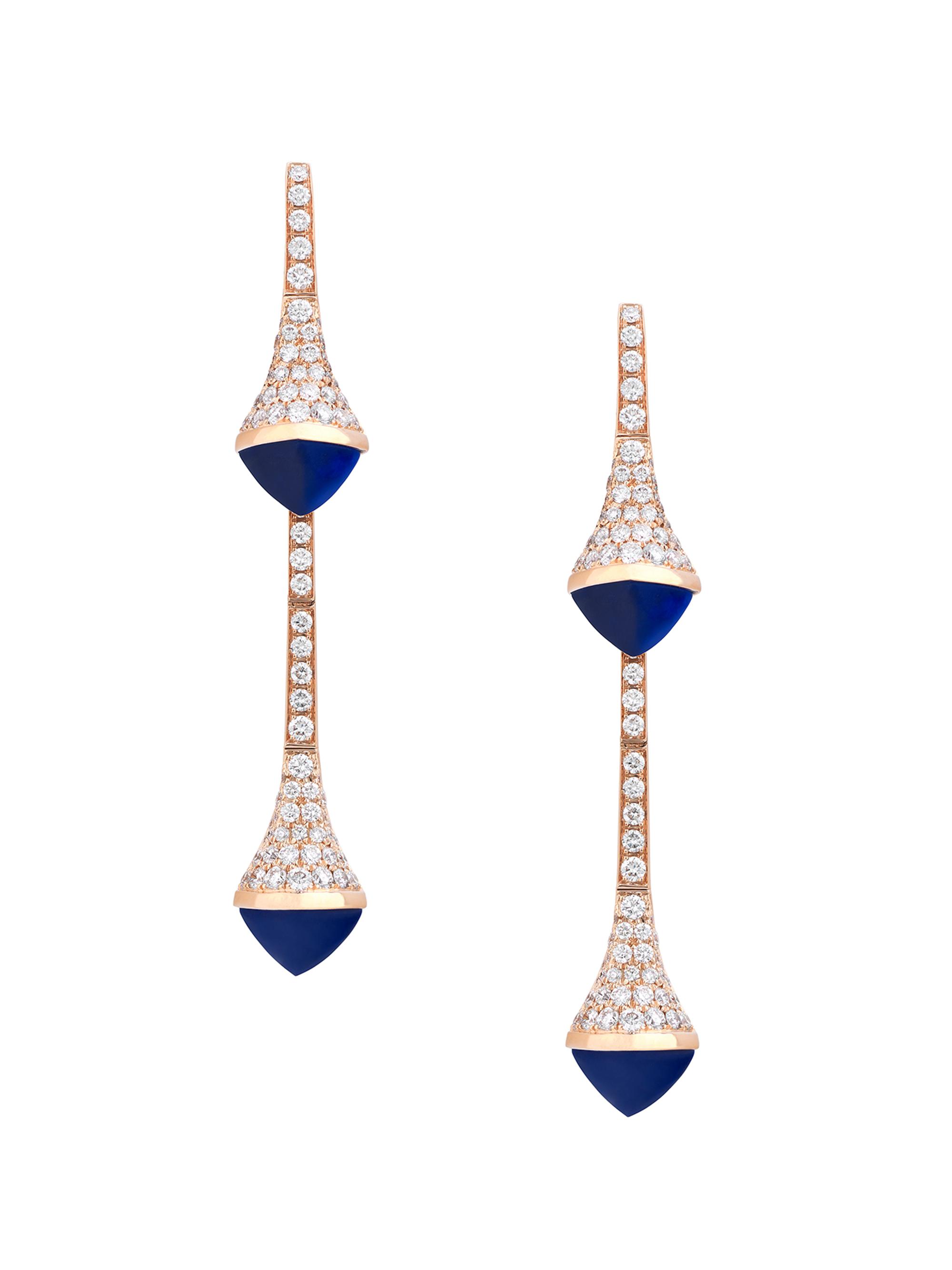 Marli Women's Cleo By MARLI 18K Rose Gold, 1.1 TCW Diamond & Lapis Lazuli Drop Earrings - Pink Gold