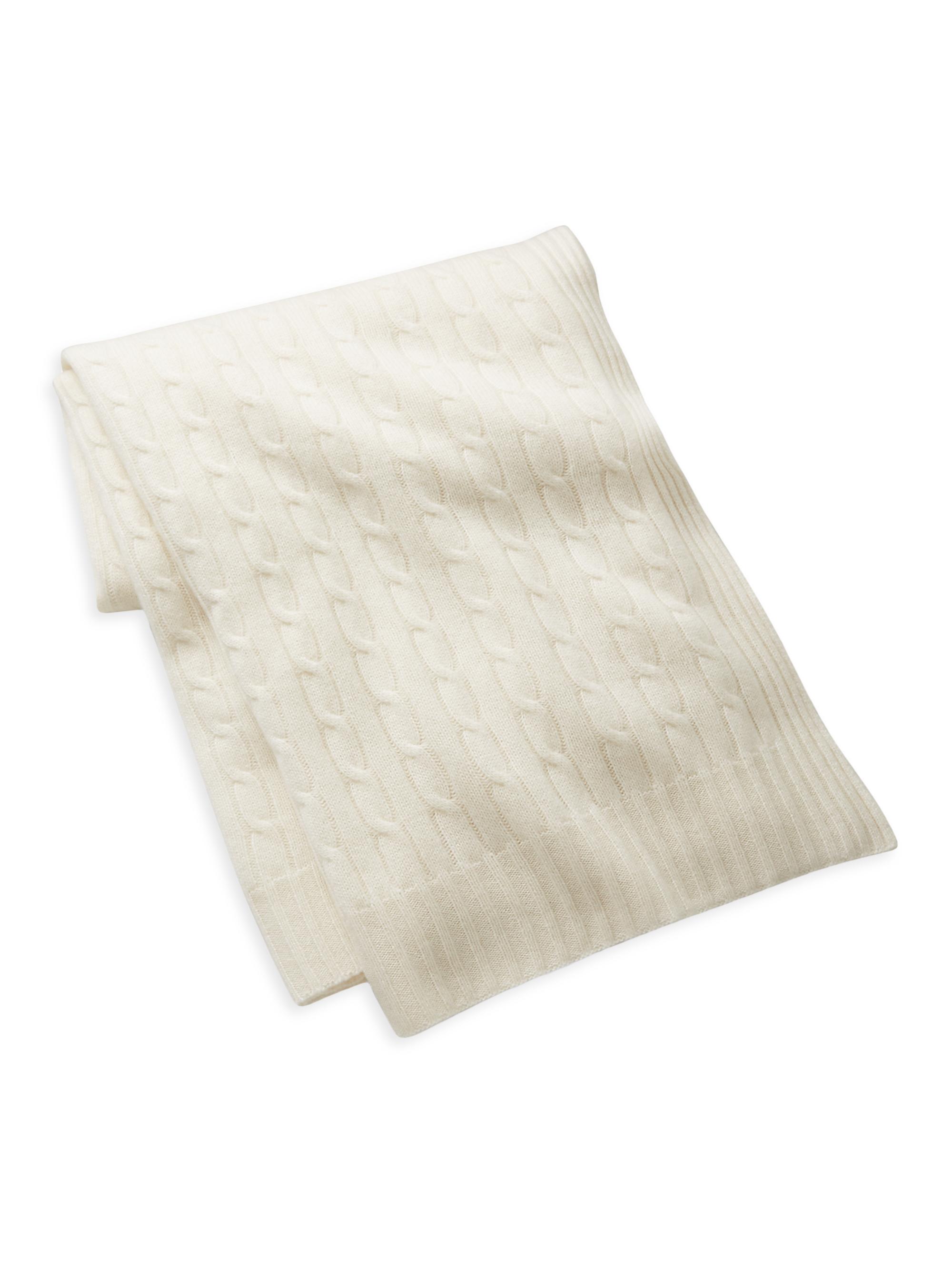 Ralph Lauren Cabled Cashmere Throw Blanket Saks Fifth Avenue