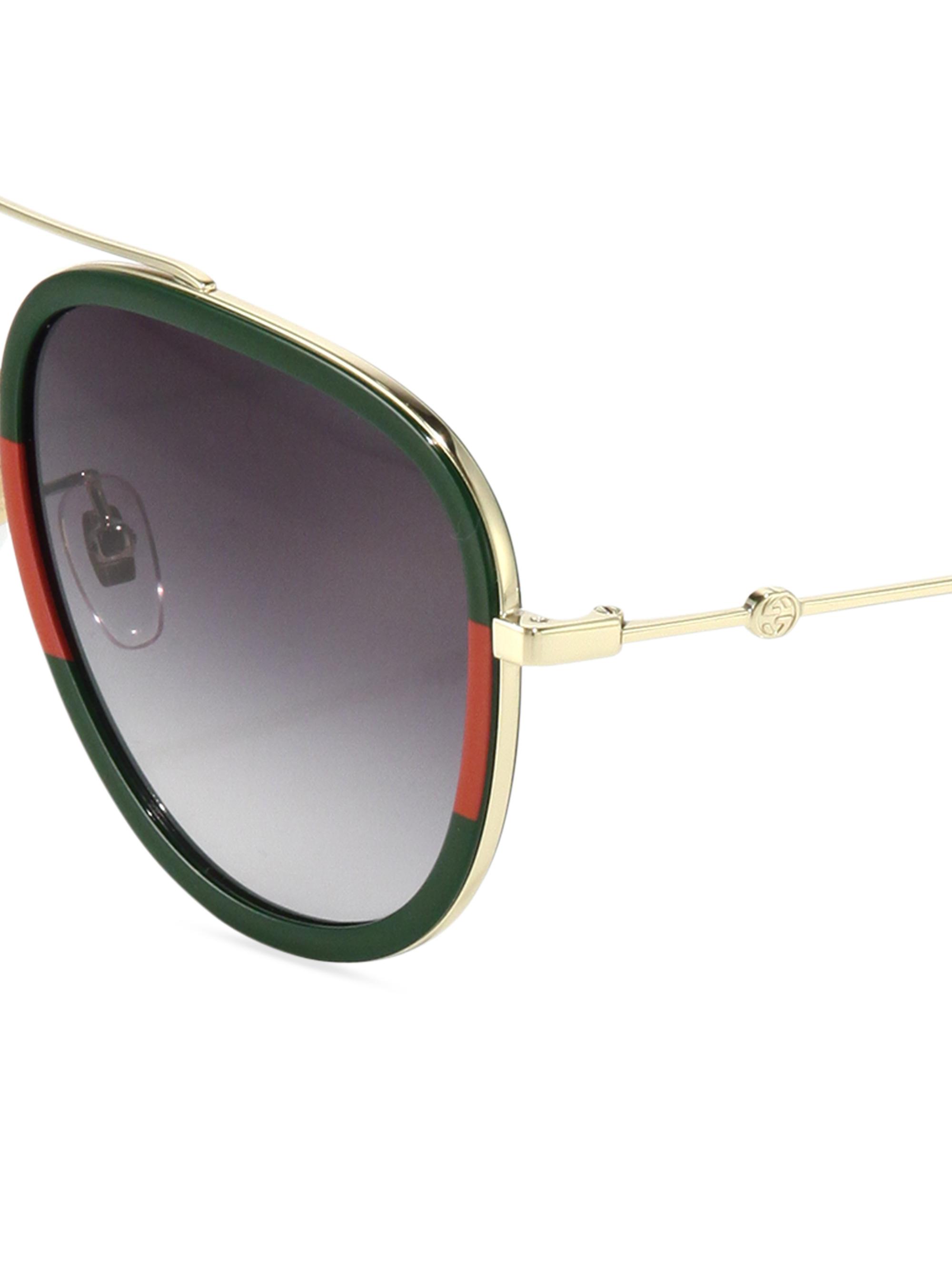 Gucci 57MM Aviator Sunglasses | Saks Fifth Avenue