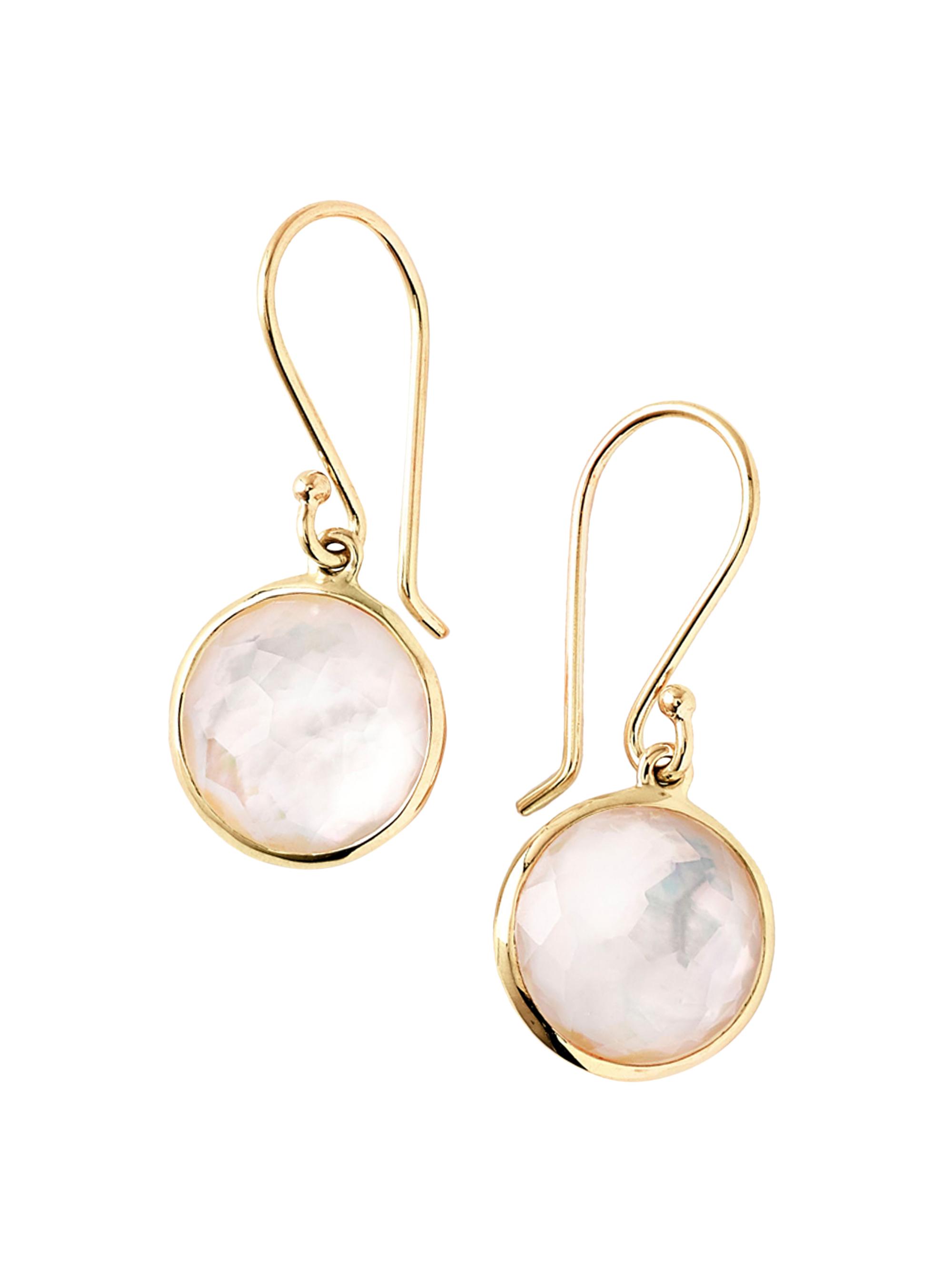 Ippolita Women's Lollipop 18K Yellow Gold & Mother-Of-Pearl Doublet Mini Drop Earrings - Gold