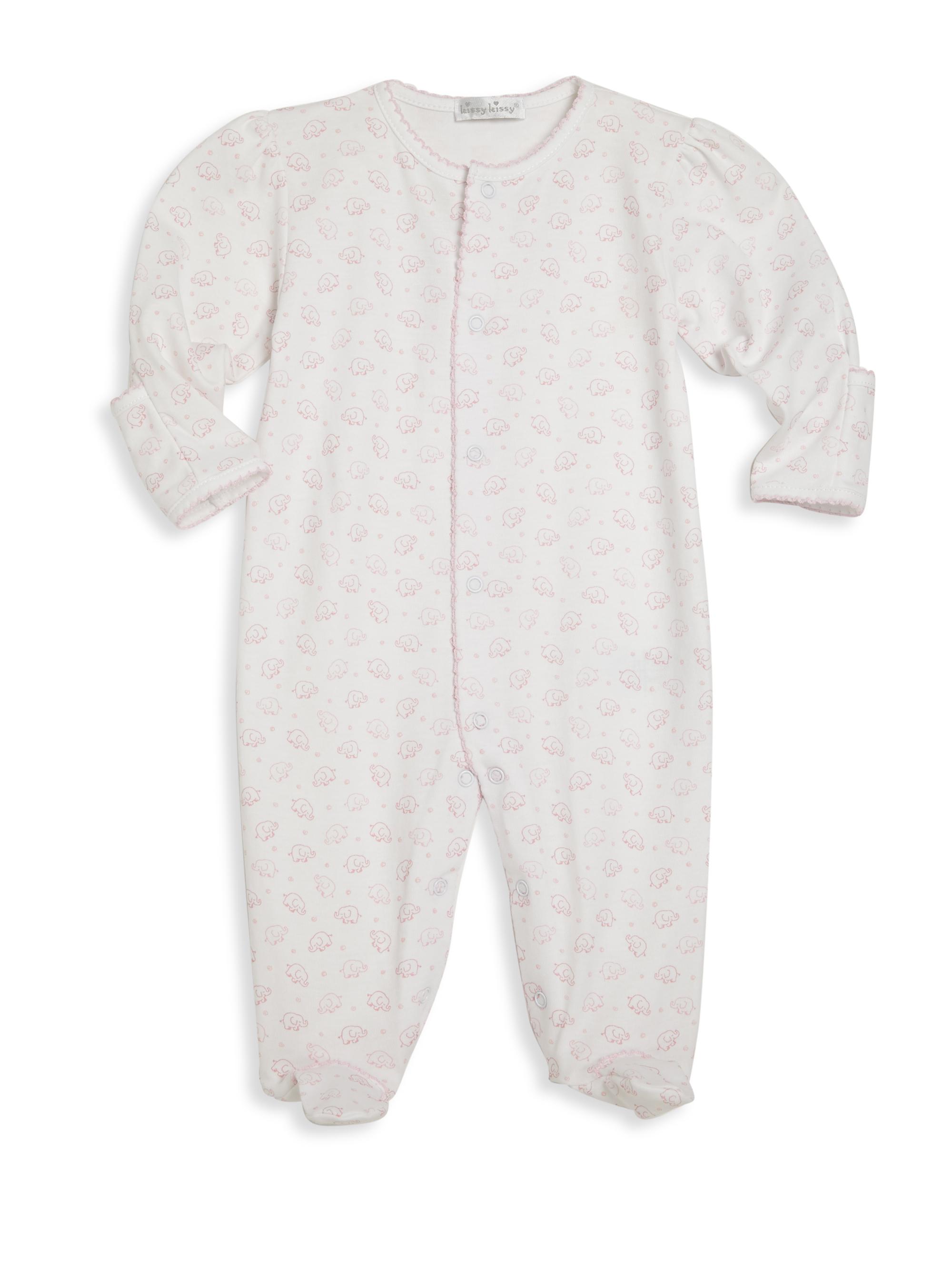 Kissy Kissy Baby Girl's Ele-Fun Printed Footie - Pink 9 Months
