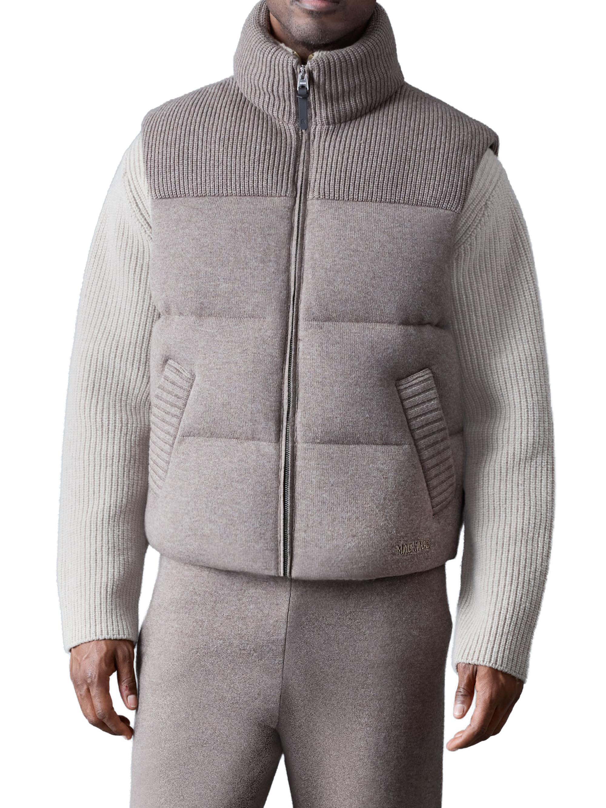 Mackage Braxton Quilted Wool-Cashmere Vest - Coffee