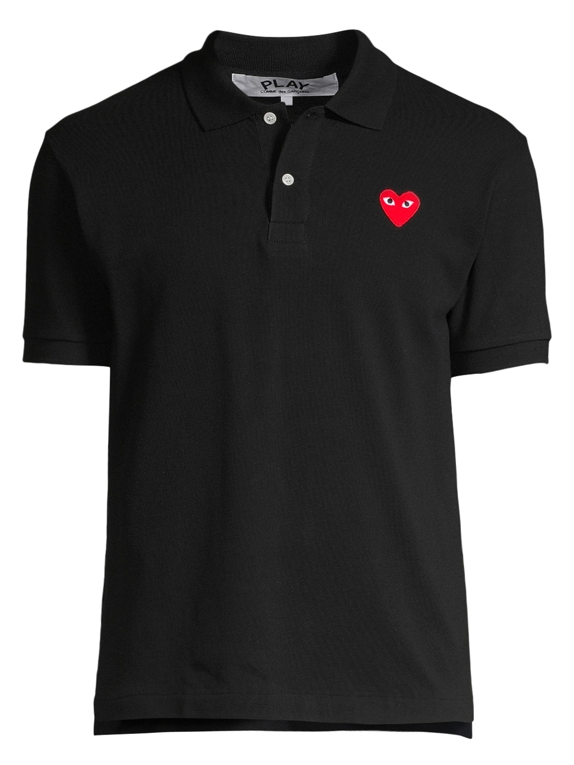 Comme des Garçons PLAY Heart Applique Polo | Saks Fifth Avenue